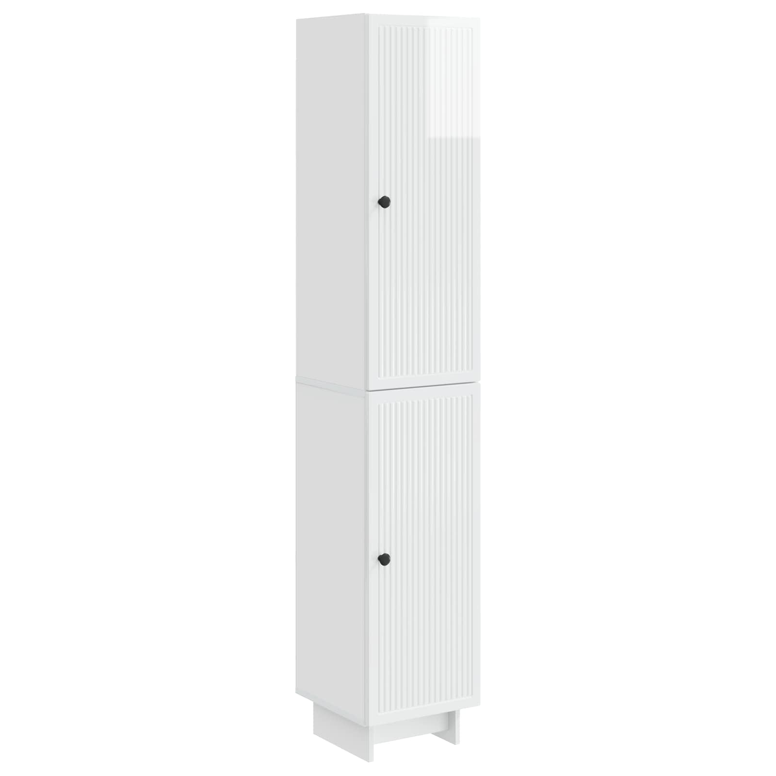 Σέτ Ντουλαπιών 2 pcs Γυαλιστερό Λευκό 34,5 x 33 x 90 εκ. - Pakobazaar