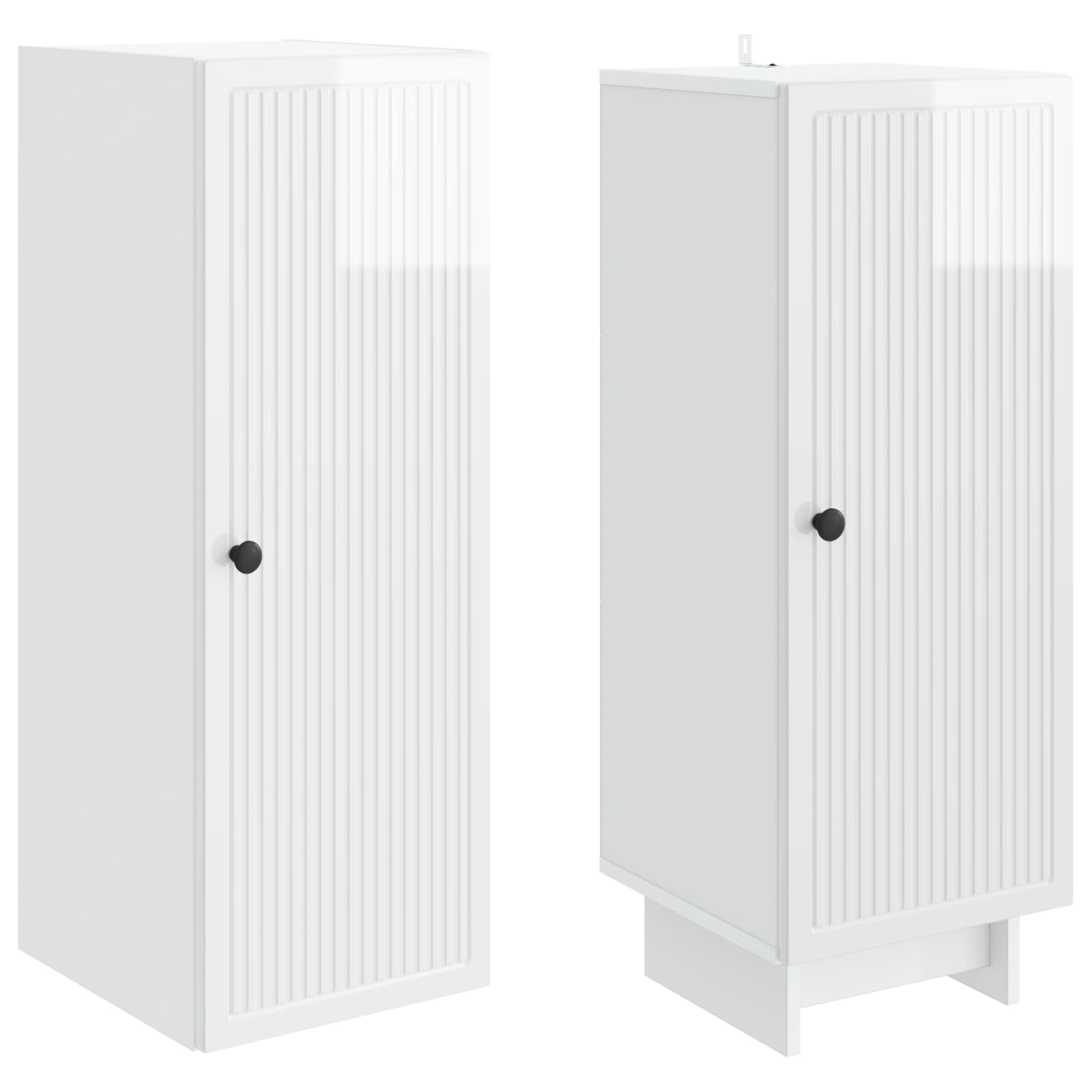 Σέτ Ντουλαπιών 2 pcs Γυαλιστερό Λευκό 34,5 x 33 x 90 εκ. - Pakobazaar