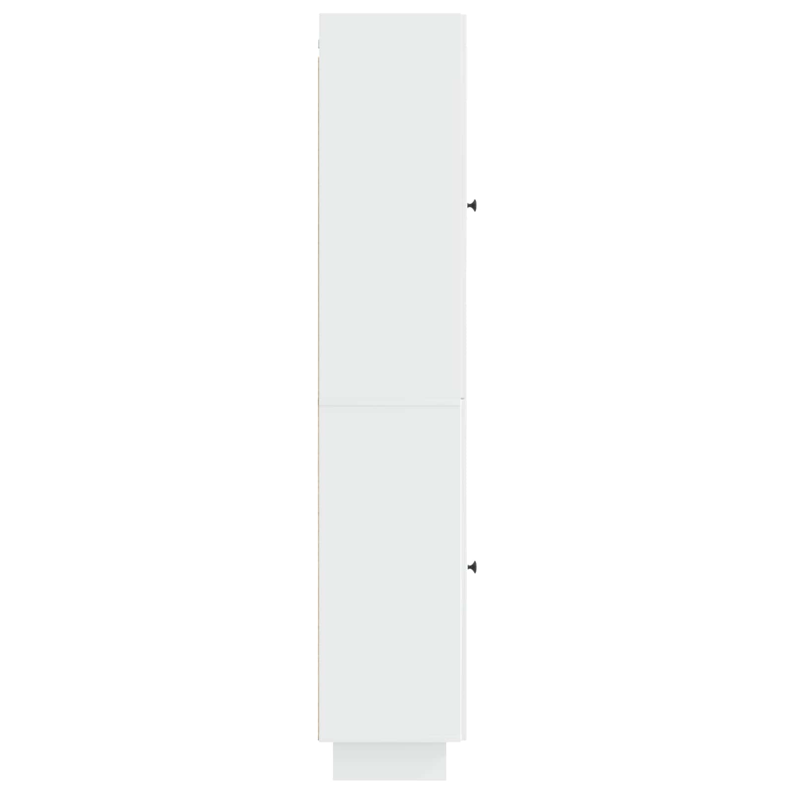 Σέτ Ντουλαπιών 2 pcs Γυαλιστερό Λευκό 34,5 x 33 x 90 εκ. - Pakobazaar