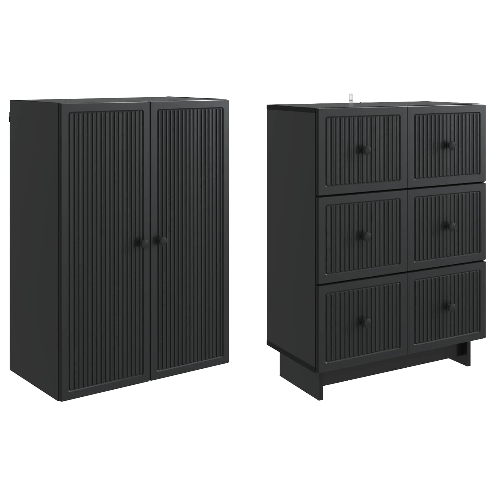 Σέτ Ντουλαπιών 2 pcs 66 x 34,5 x 90 εκ Επεξεργασμένο Ξύλο - Pakobazaar