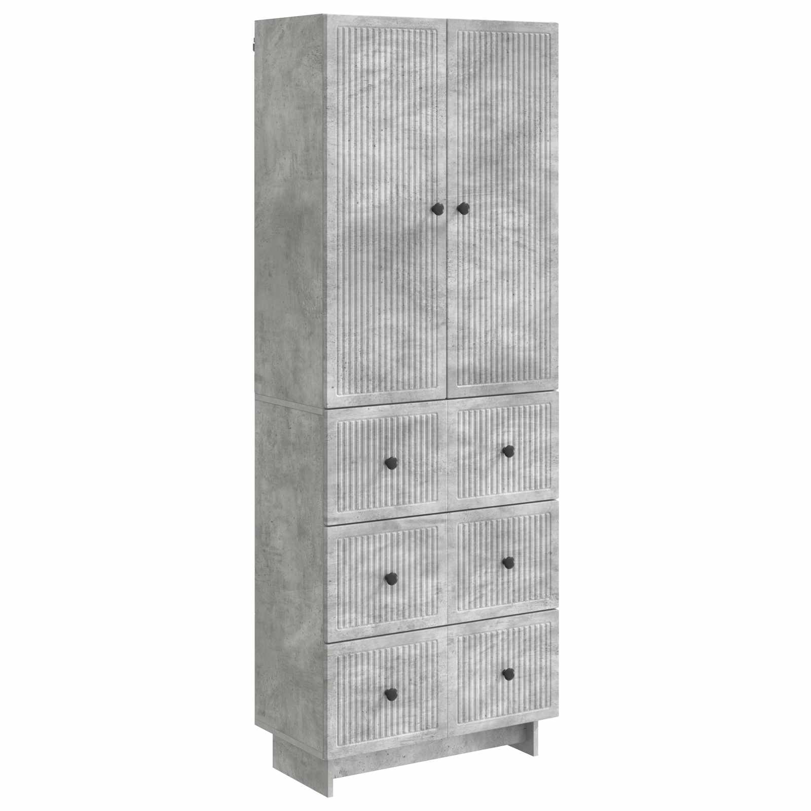 Σέτ Ντουλαπιών 2 pcs Γκρι Σκυροδέματος 66 x 34,5 x 90 εκ - Pakobazaar