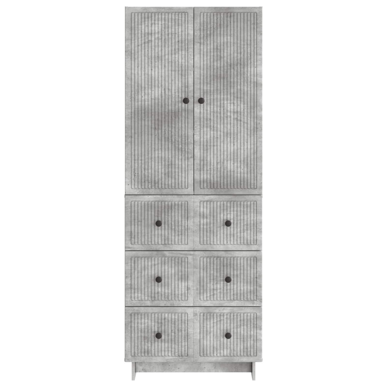Σέτ Ντουλαπιών 2 pcs Γκρι Σκυροδέματος 66 x 34,5 x 90 εκ - Pakobazaar