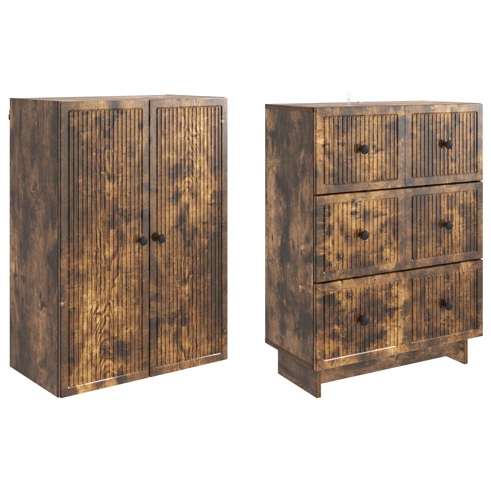 Σέτ Ντουλαπιών 2 pcs 66 x 34,5 x 90 εκ Επεξεργασμένο Ξύλο - Pakobazaar