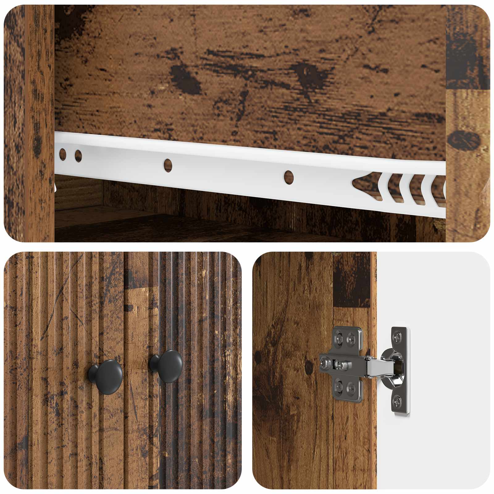 Σέτ Ντουλαπιών 2 pcs 66 x 34,5 x 90 εκ Επεξεργασμένο Ξύλο - Pakobazaar