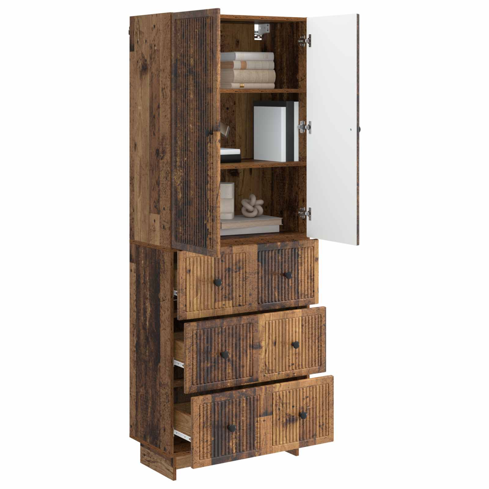 Σέτ Ντουλαπιών 2 pcs 66 x 34,5 x 90 εκ Επεξεργασμένο Ξύλο - Pakobazaar