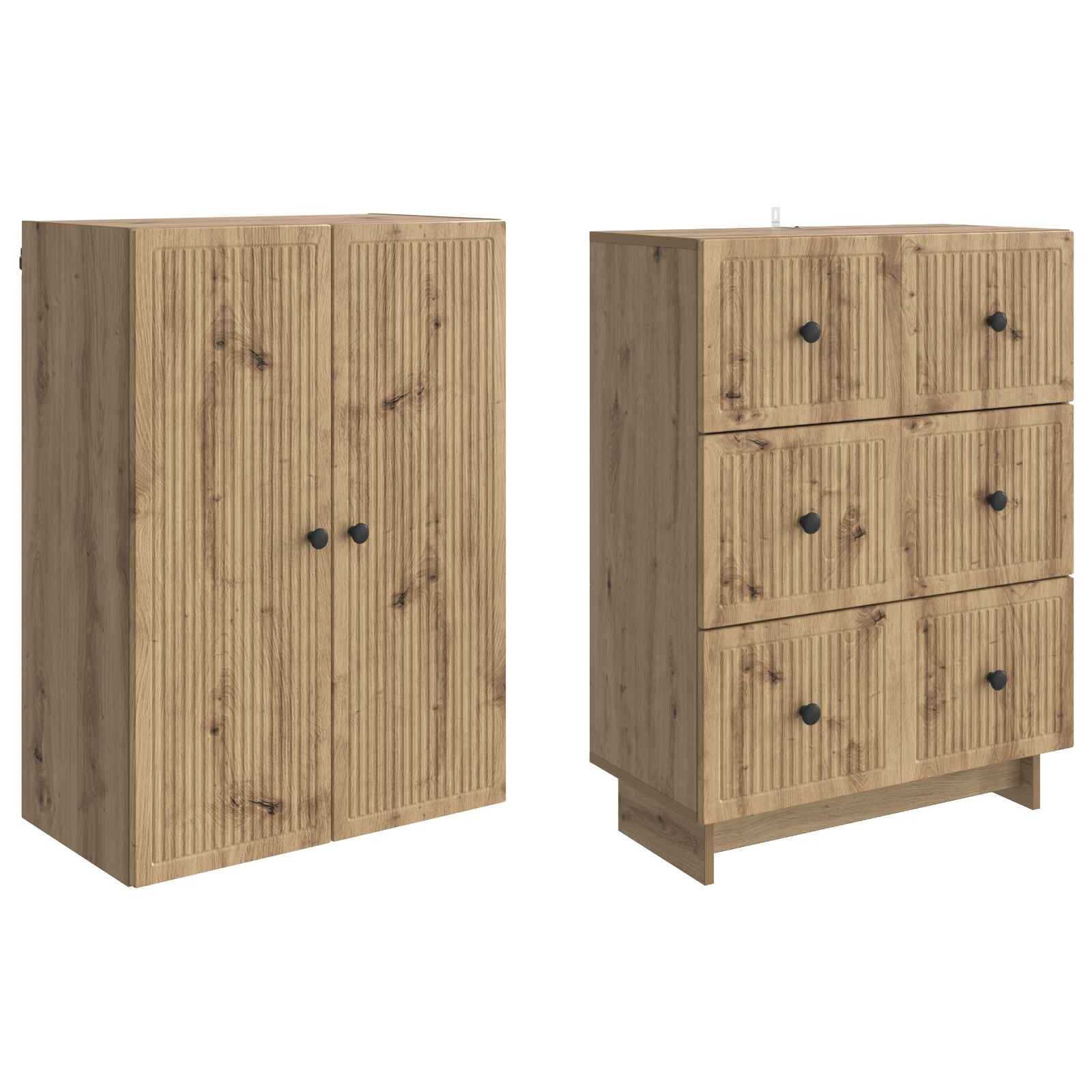 Σέτ Ντουλαπιών 2 pcs 66 x 34,5 x 90 εκ Επεξεργασμένο Ξύλο - Pakobazaar