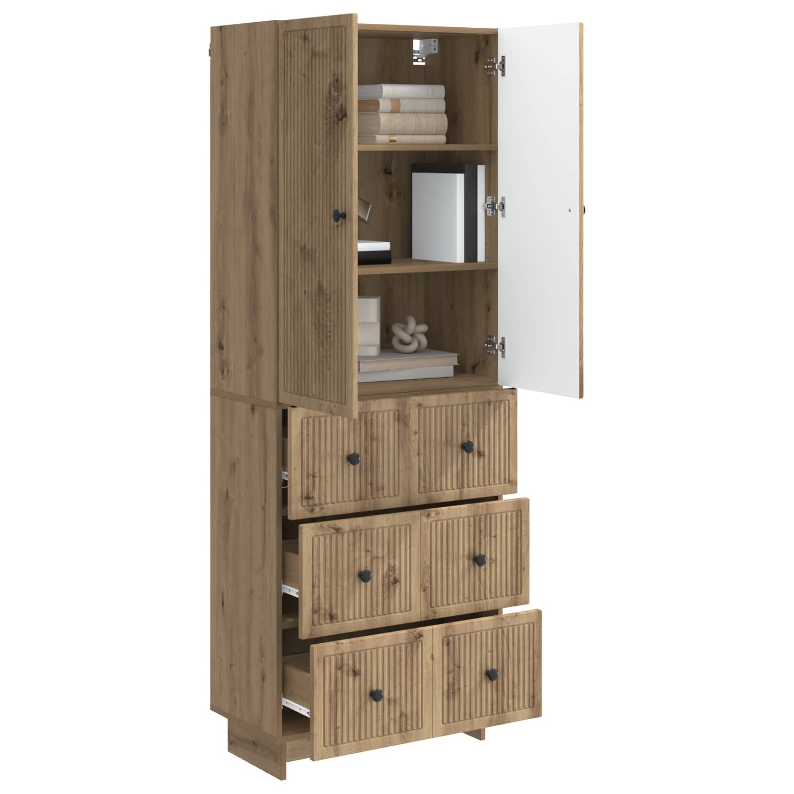 Σέτ Ντουλαπιών 2 pcs 66 x 34,5 x 90 εκ Επεξεργασμένο Ξύλο - Pakobazaar