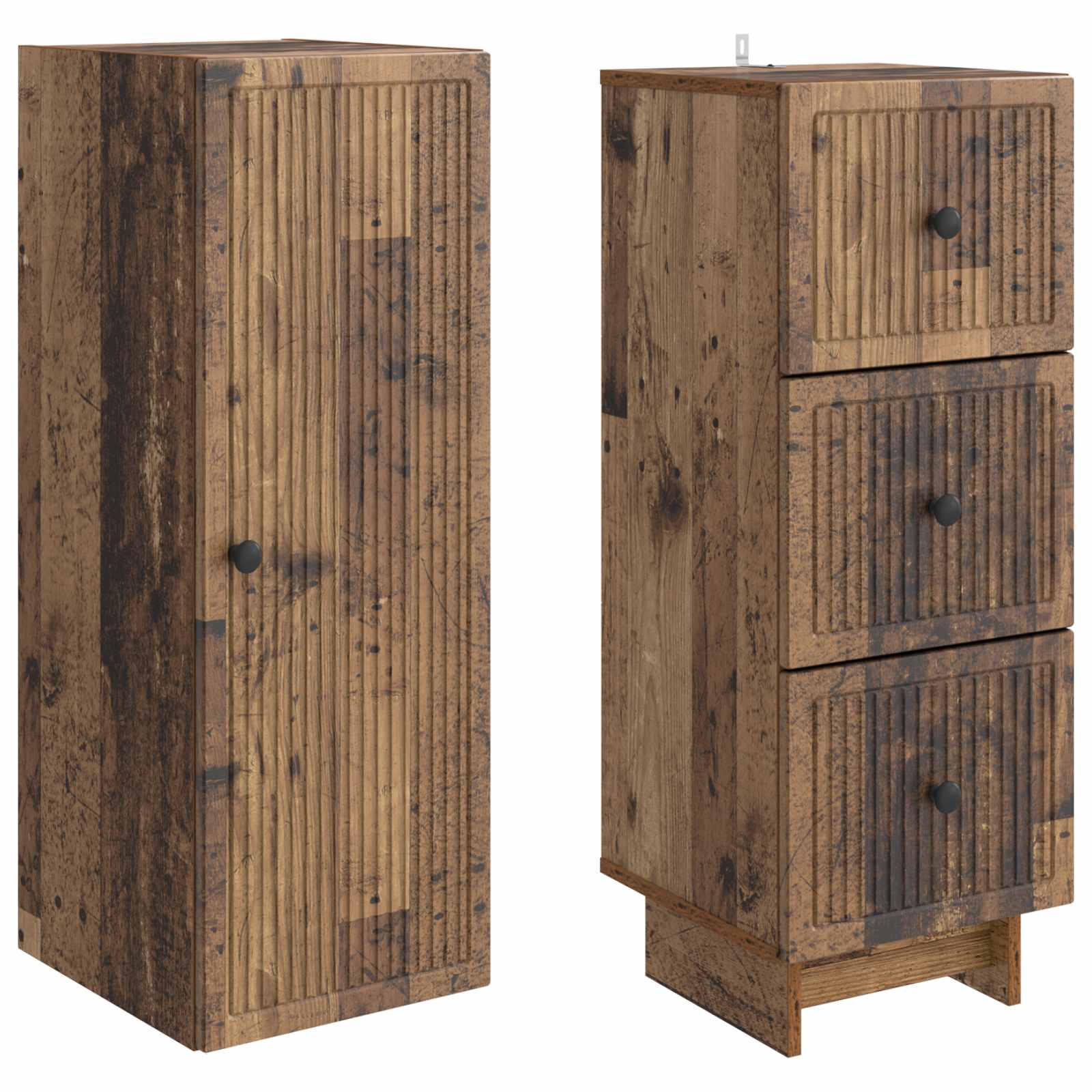 Σέτ Ντουλαπιών 2 pcs Παλαιωμένο ξύλο 33 x 34,5 x 90 εκ - Pakobazaar