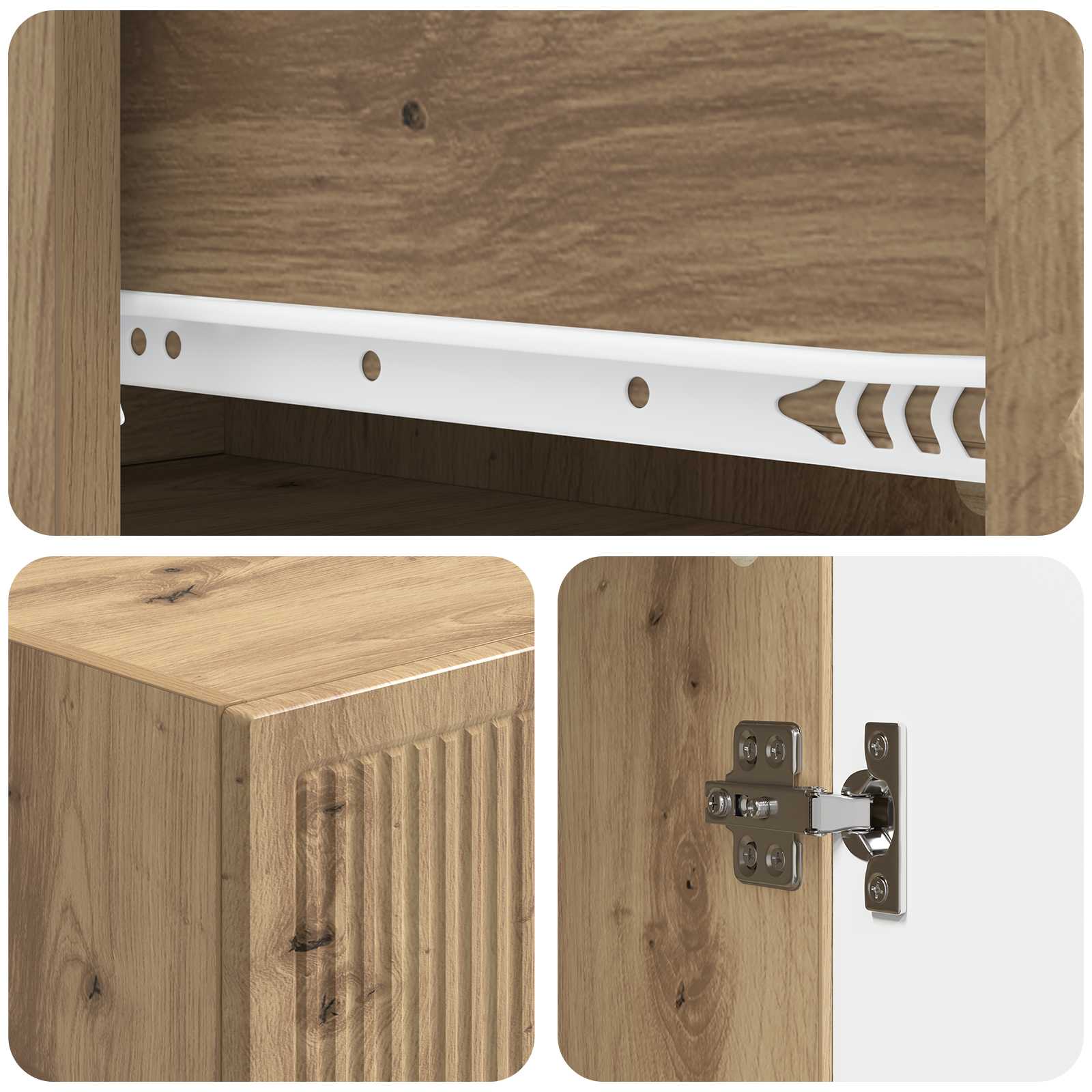 Σέτ Ντουλαπιών 2 pcs 33 x 34,5 x 90 εκ Επεξεργασμένο Ξύλο - Pakobazaar