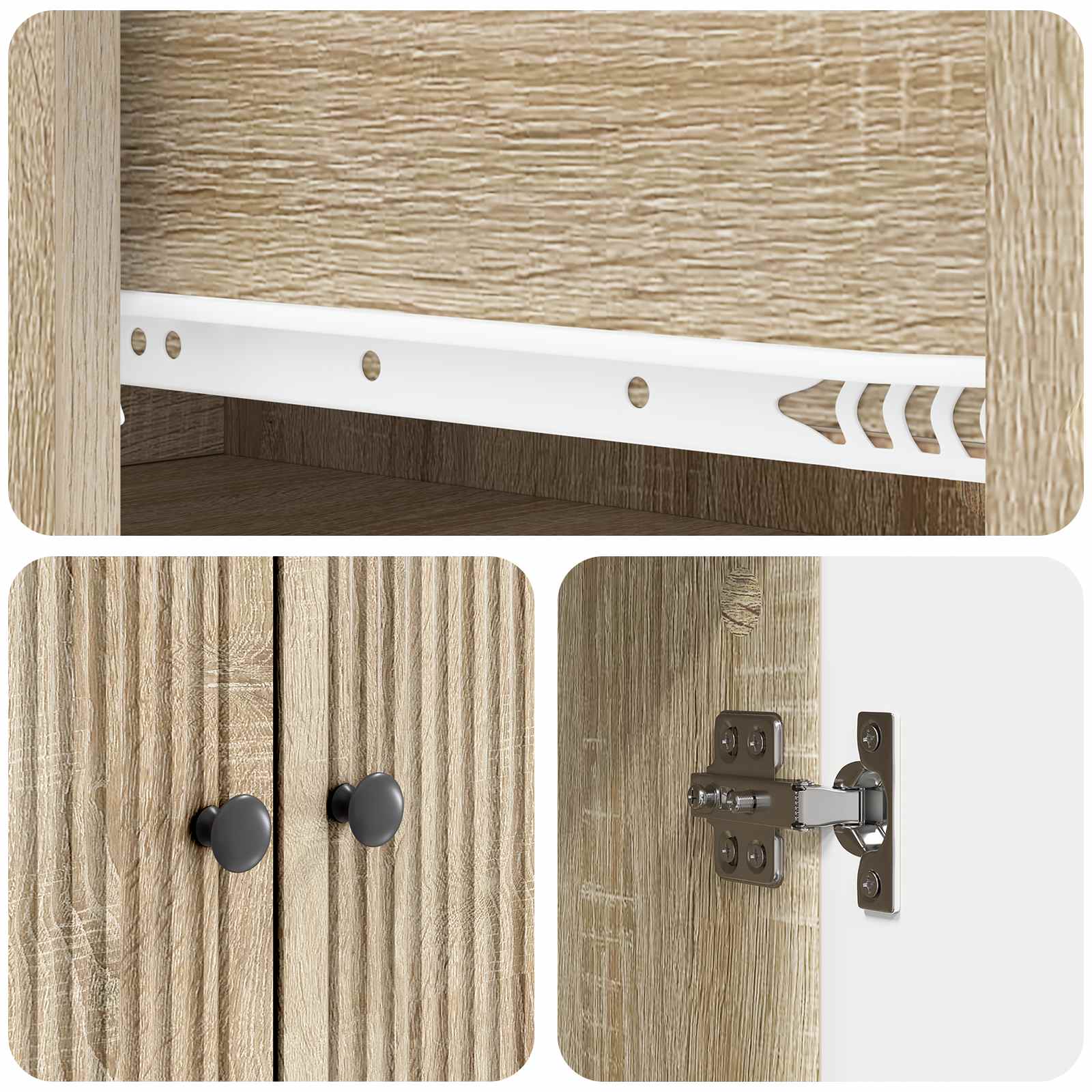 Σέτ Ντουλαπιών 2 pcs 66 x 34,5 x 90 εκ Επεξεργασμένο Ξύλο - Pakobazaar
