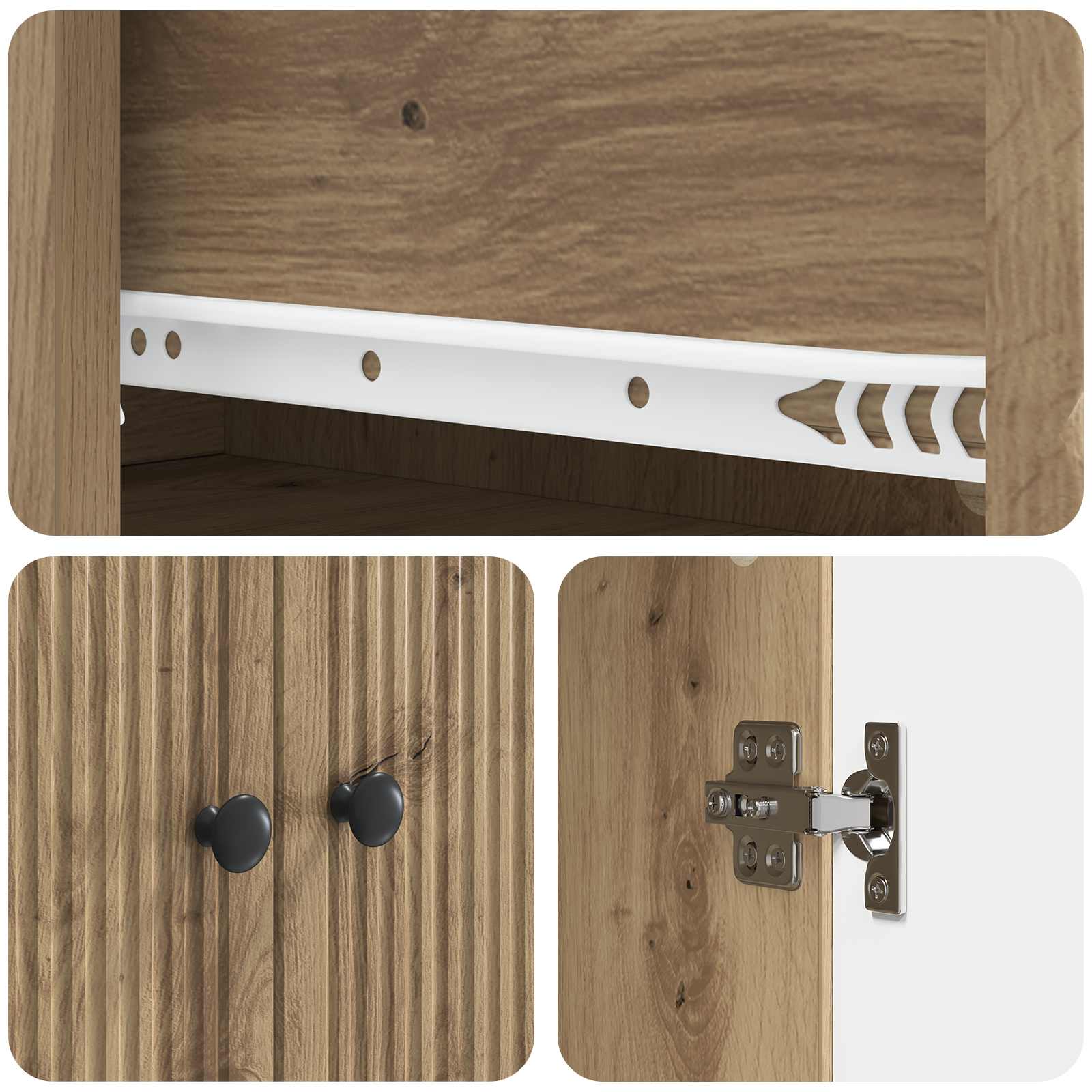 Σέτ Ντουλαπιών 2 pcs 66 x 34,5 x 90 εκ Επεξεργασμένο Ξύλο - Pakobazaar