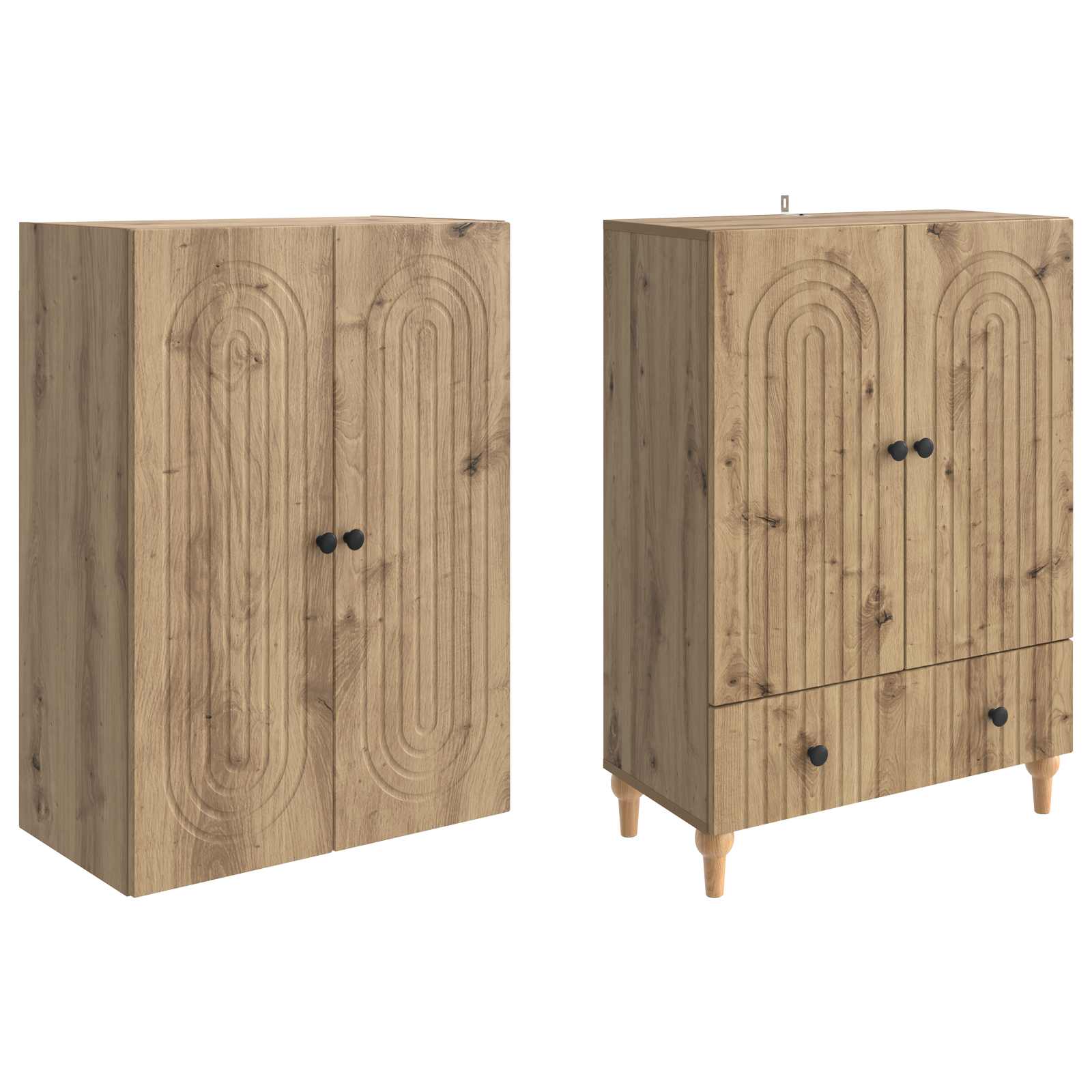 Σέτ Ντουλαπιών 2 pcs 66 x 34,5 x 95 εκ. Επεξεργασμένο Ξύλο - Pakobazaar