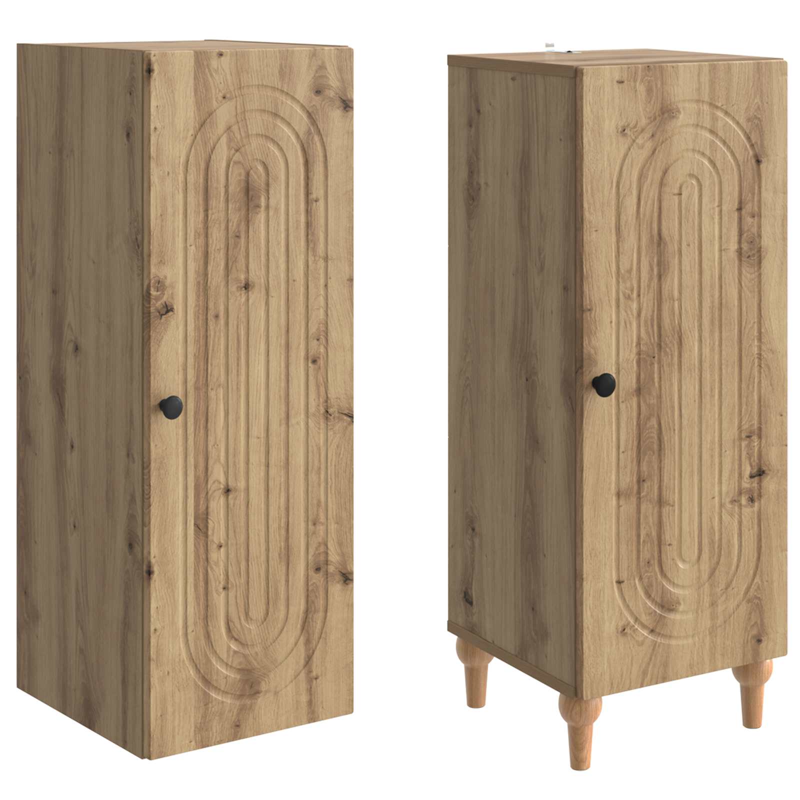 Σέτ Ντουλαπιών 2 pcs Artisan Δρυς Επεξεργασμένο Ξύλο - Pakobazaar