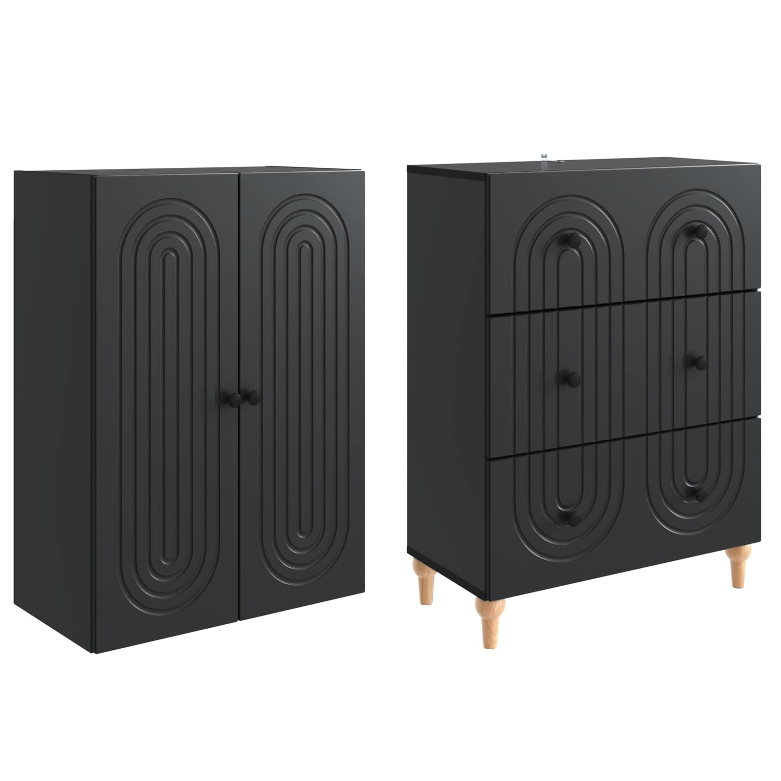 Σέτ Ντουλαπιών 2 pcs 66 x 34,5 x 90 εκ Επεξεργασμένο Ξύλο - Pakobazaar