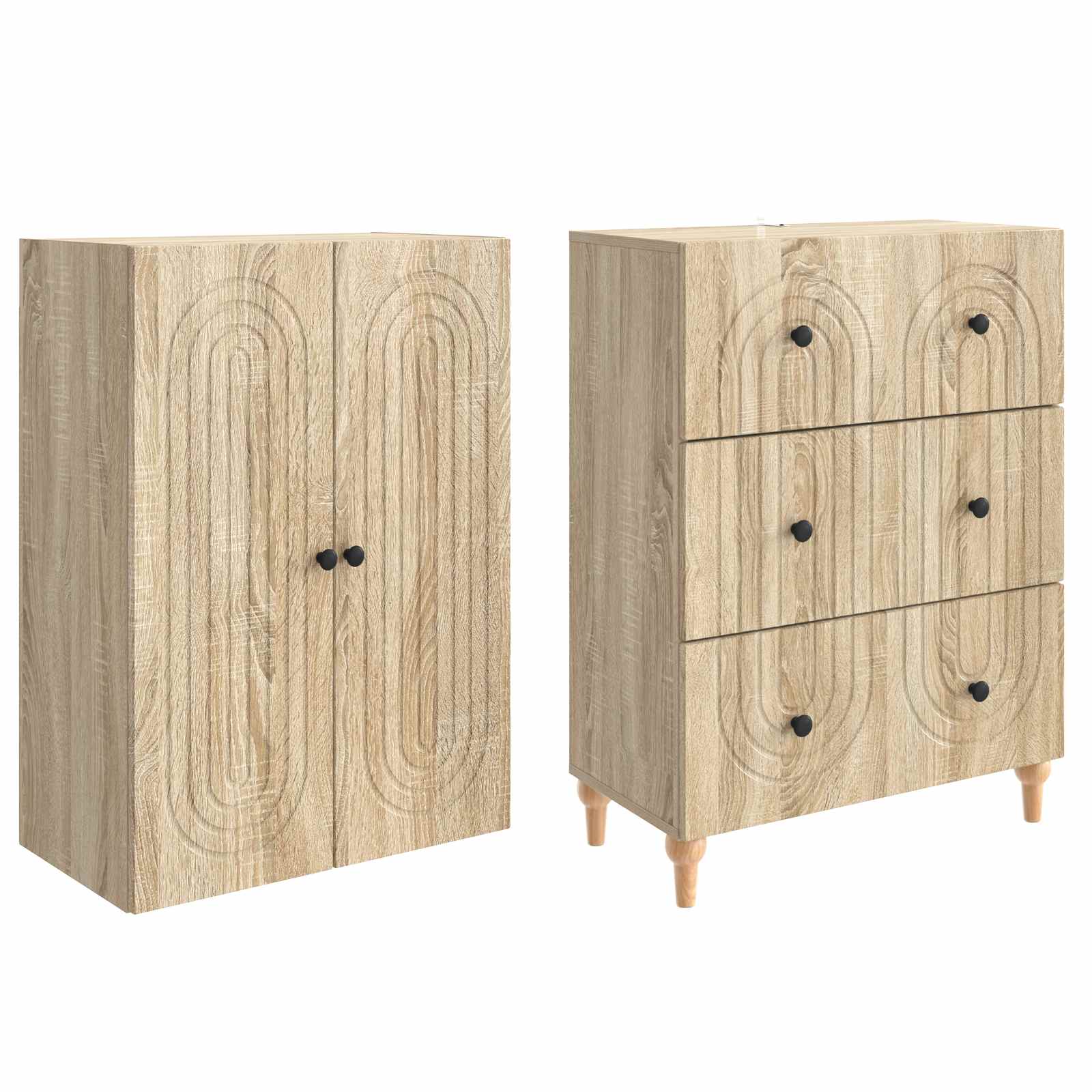 Σέτ Ντουλαπιών 2 pcs 66 x 34,5 x 90 εκ Επεξεργασμένο Ξύλο - Pakobazaar
