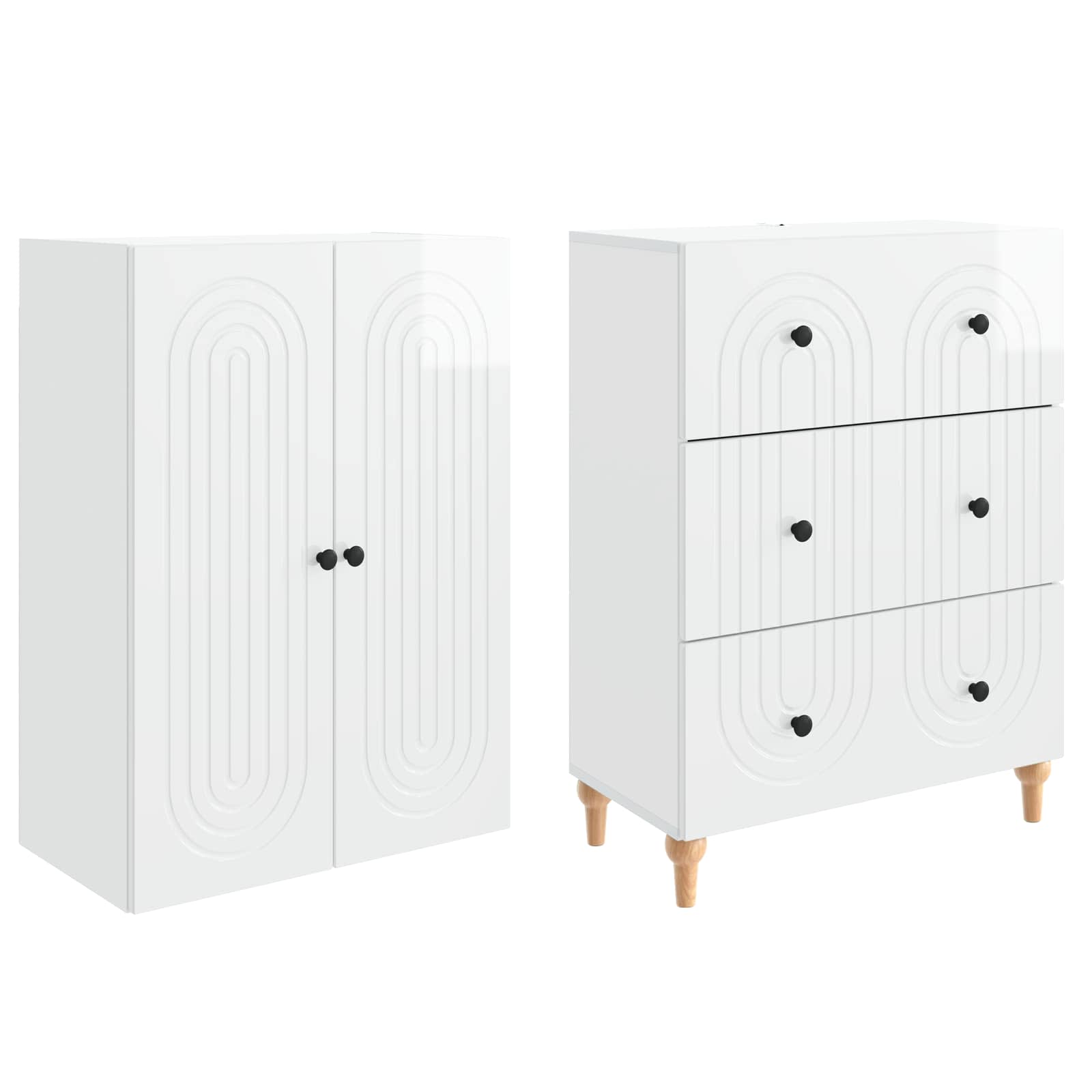 Σέτ Ντουλαπιών 2 pcs 66 x 34,5 x 90 εκ Επεξεργασμένο Ξύλο - Pakobazaar