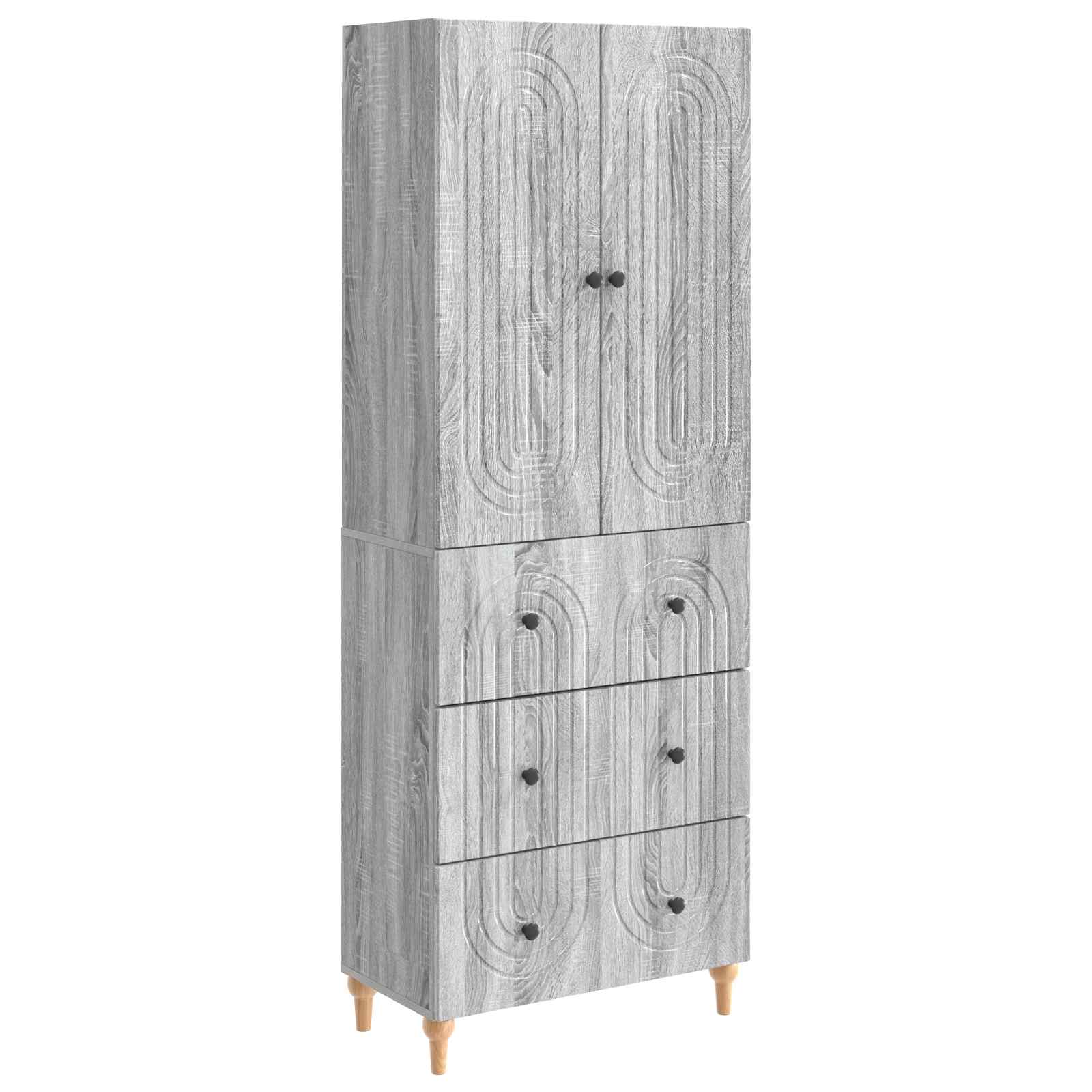 Σέτ Ντουλαπιών 2 pcs Γκρι Sonoma 66 x 34,5 x 90 εκ - Pakobazaar