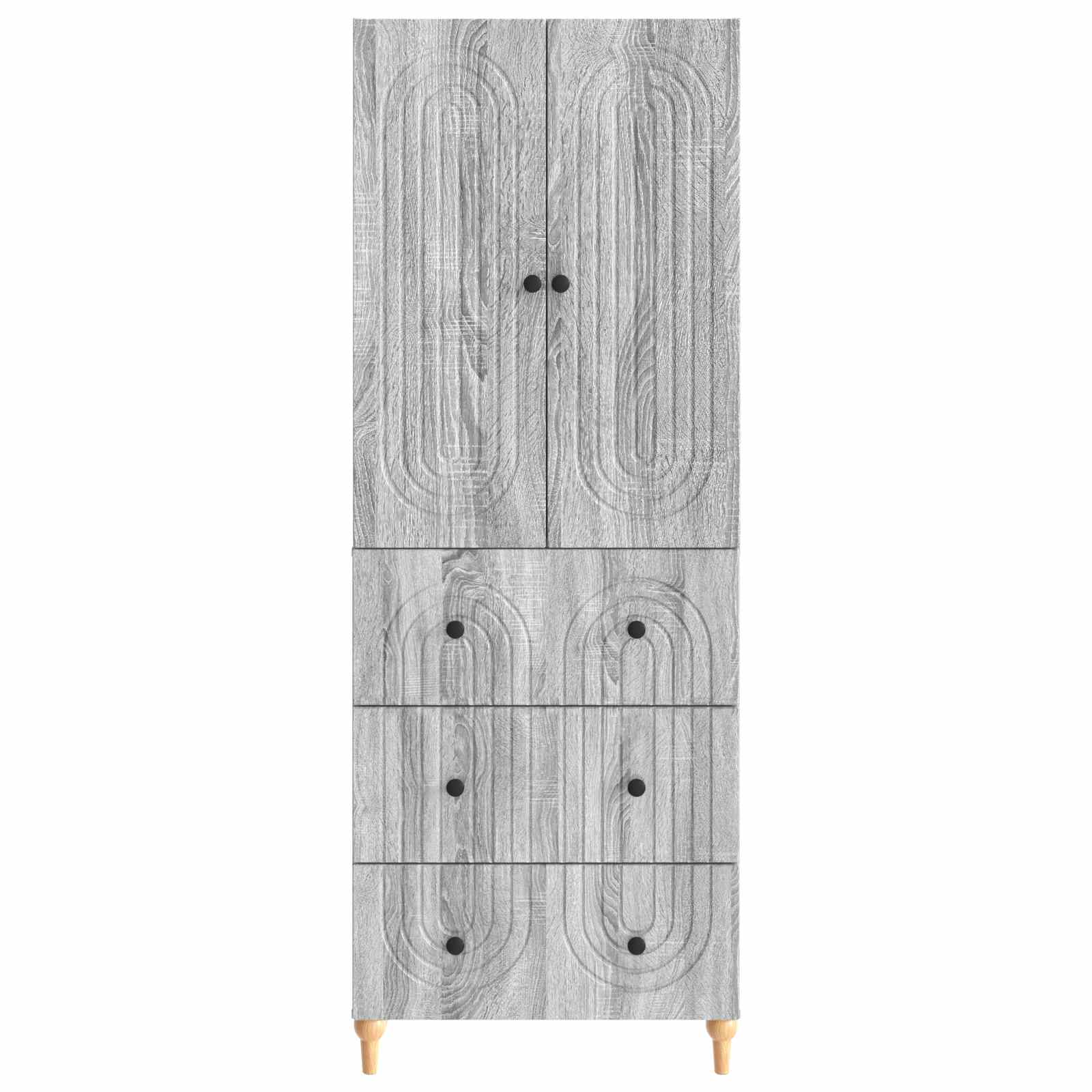 Σέτ Ντουλαπιών 2 pcs Γκρι Sonoma 66 x 34,5 x 90 εκ - Pakobazaar
