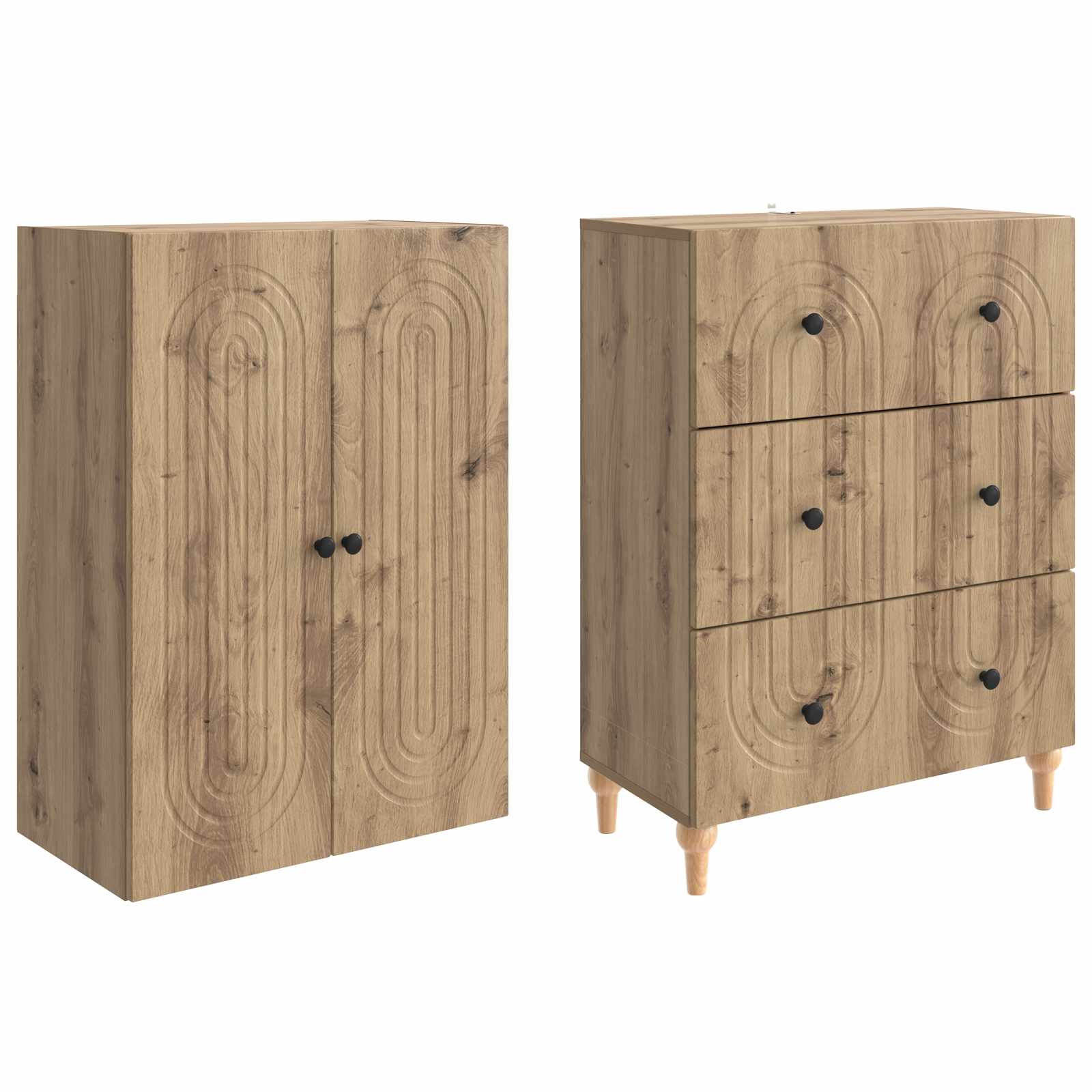 Σέτ Ντουλαπιών 2 pcs 66 x 34,5 x 90 εκ Επεξεργασμένο Ξύλο - Pakobazaar