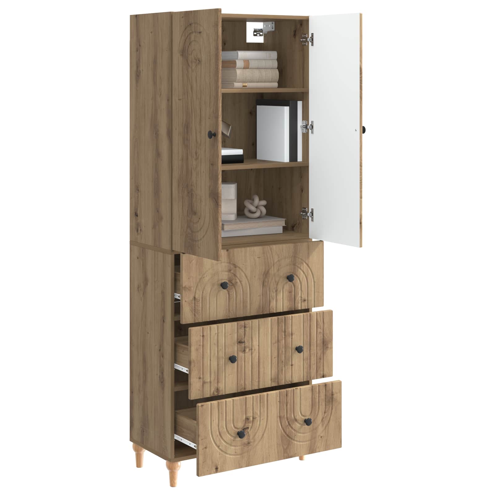 Σέτ Ντουλαπιών 2 pcs 66 x 34,5 x 90 εκ Επεξεργασμένο Ξύλο - Pakobazaar