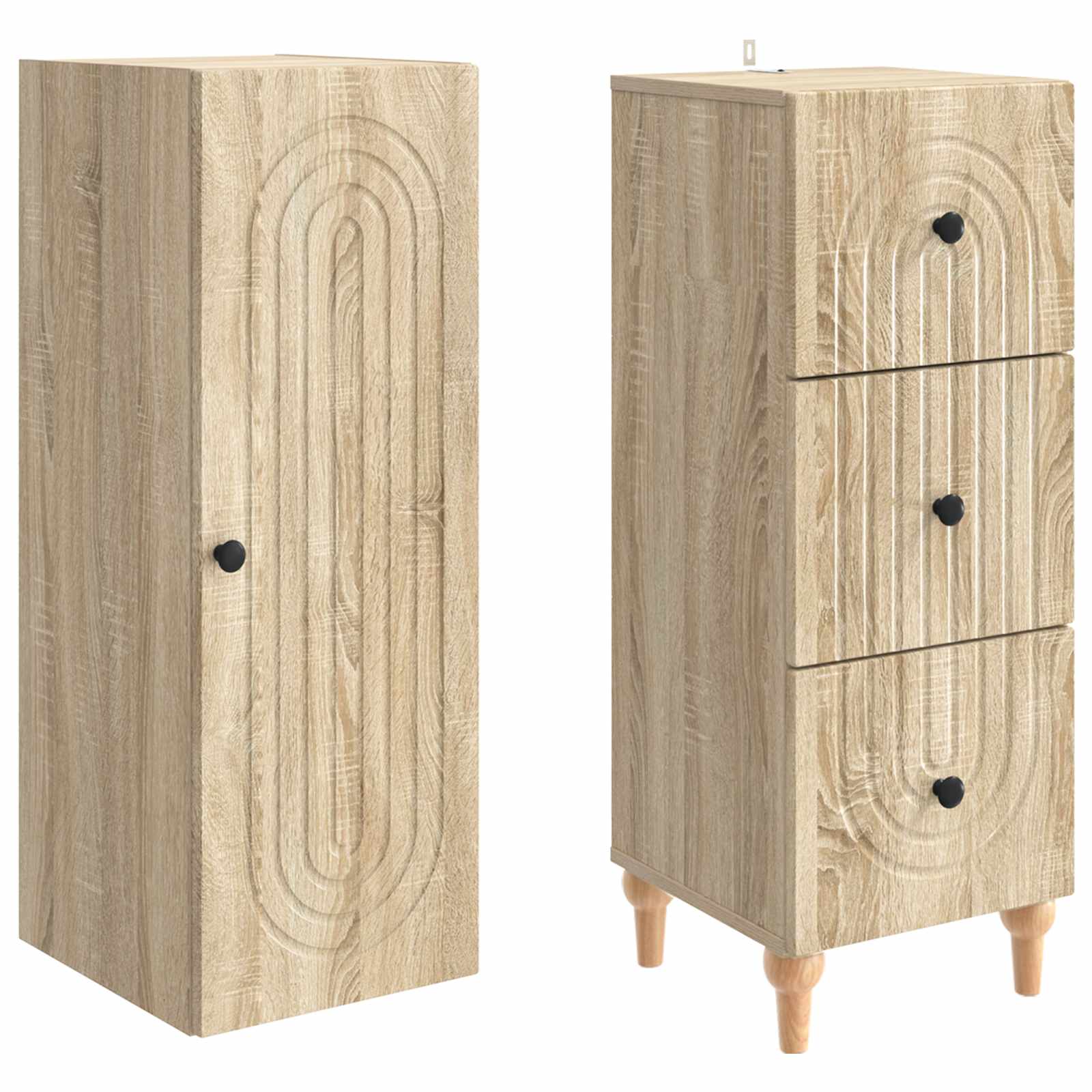 Σέτ Ντουλαπιών 2 pcs 33 x 34,5 x 90 εκ Επεξεργασμένο Ξύλο - Pakobazaar