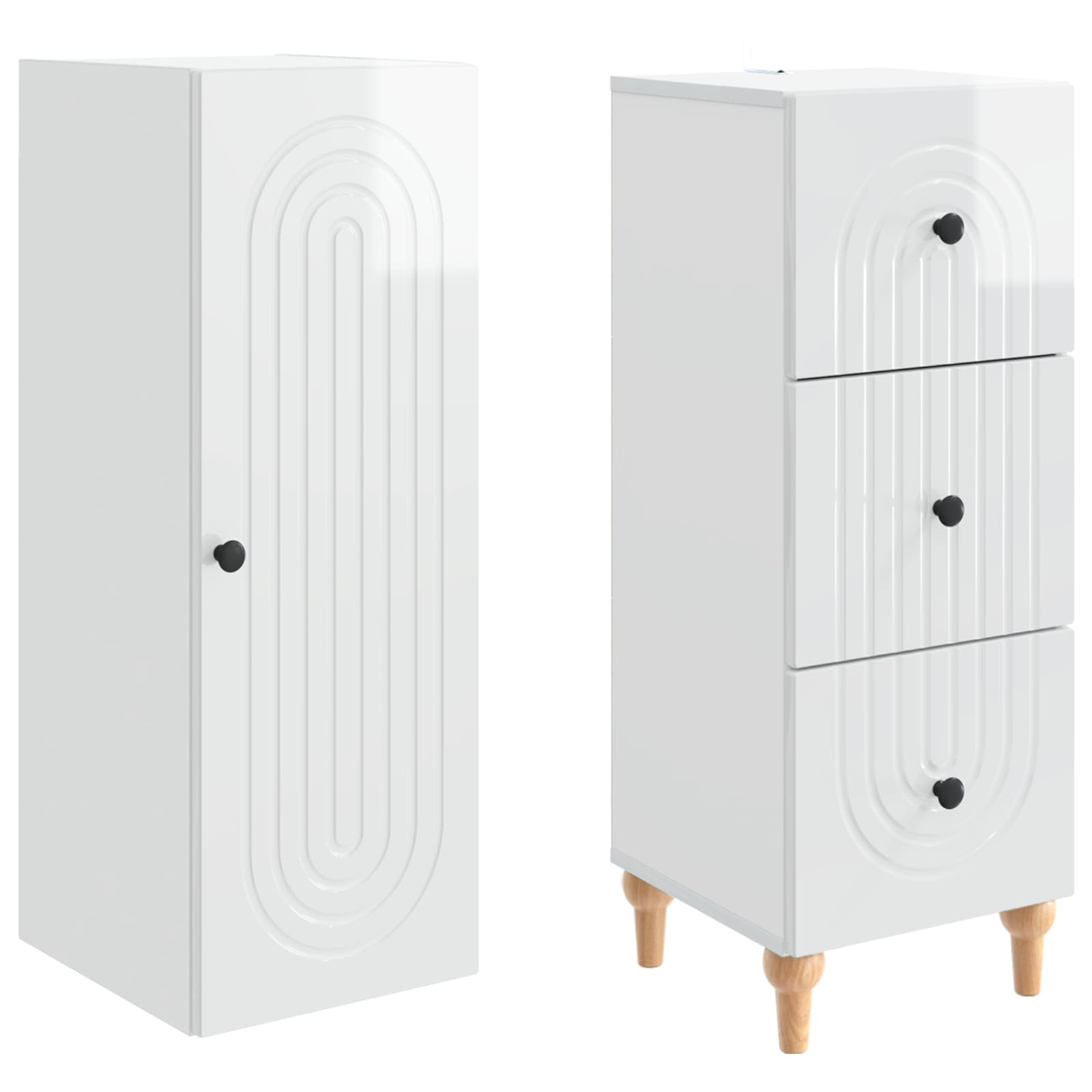 Σέτ Ντουλαπιών 2 pcs 33 x 34,5 x 90 εκ Επεξεργασμένο Ξύλο - Pakobazaar