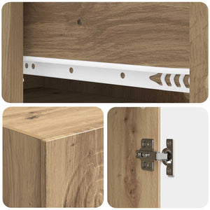 Σέτ Ντουλαπιών 2 pcs 33 x 34,5 x 90 εκ Επεξεργασμένο Ξύλο - Pakobazaar