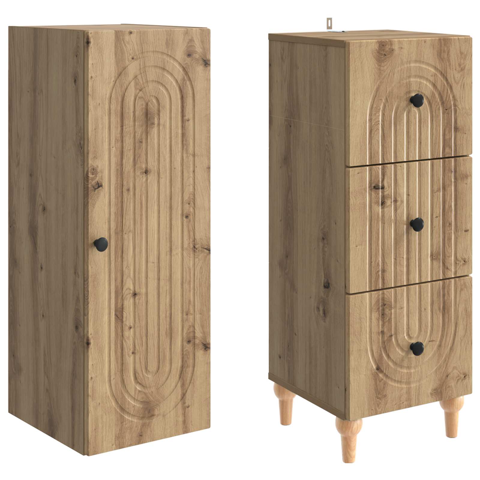 Σέτ Ντουλαπιών 2 pcs 33 x 34,5 x 90 εκ Επεξεργασμένο Ξύλο - Pakobazaar