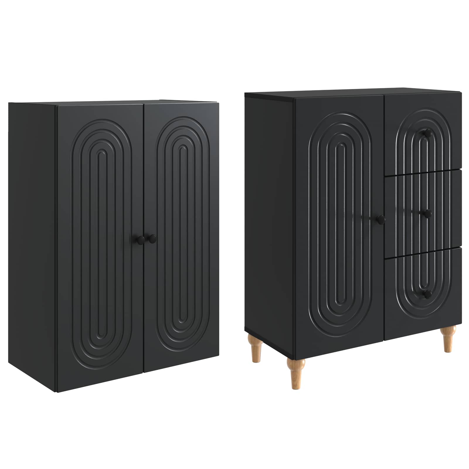 Σέτ Ντουλαπιών 2 pcs 66 x 34,5 x 90 εκ Επεξεργασμένο Ξύλο - Pakobazaar