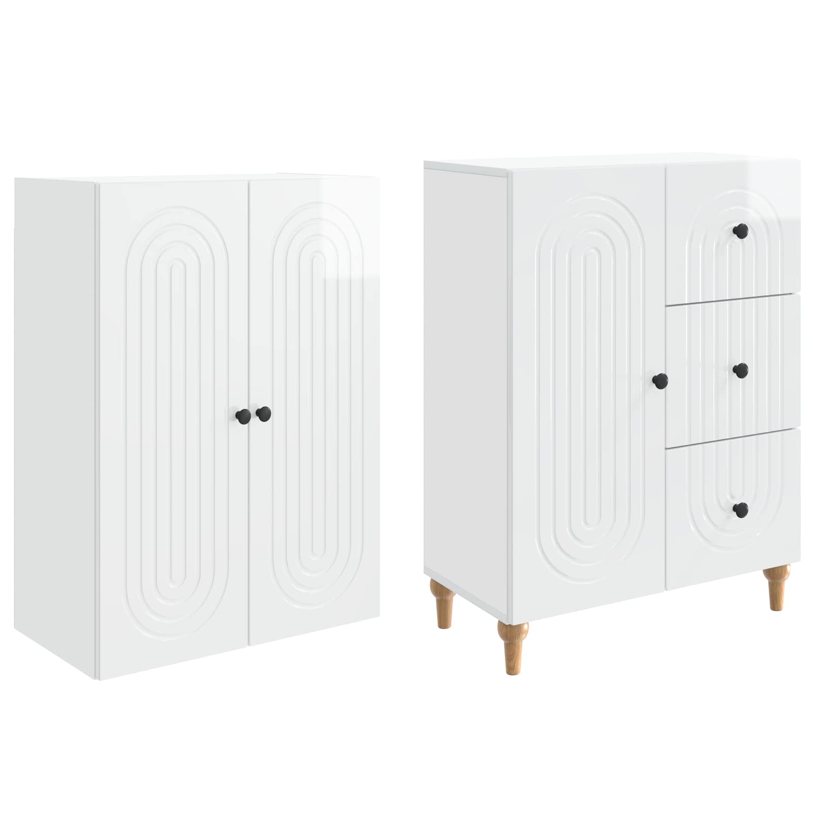 Σέτ Ντουλαπιών 2 pcs 66 x 34,5 x 90 εκ Επεξεργασμένο Ξύλο - Pakobazaar