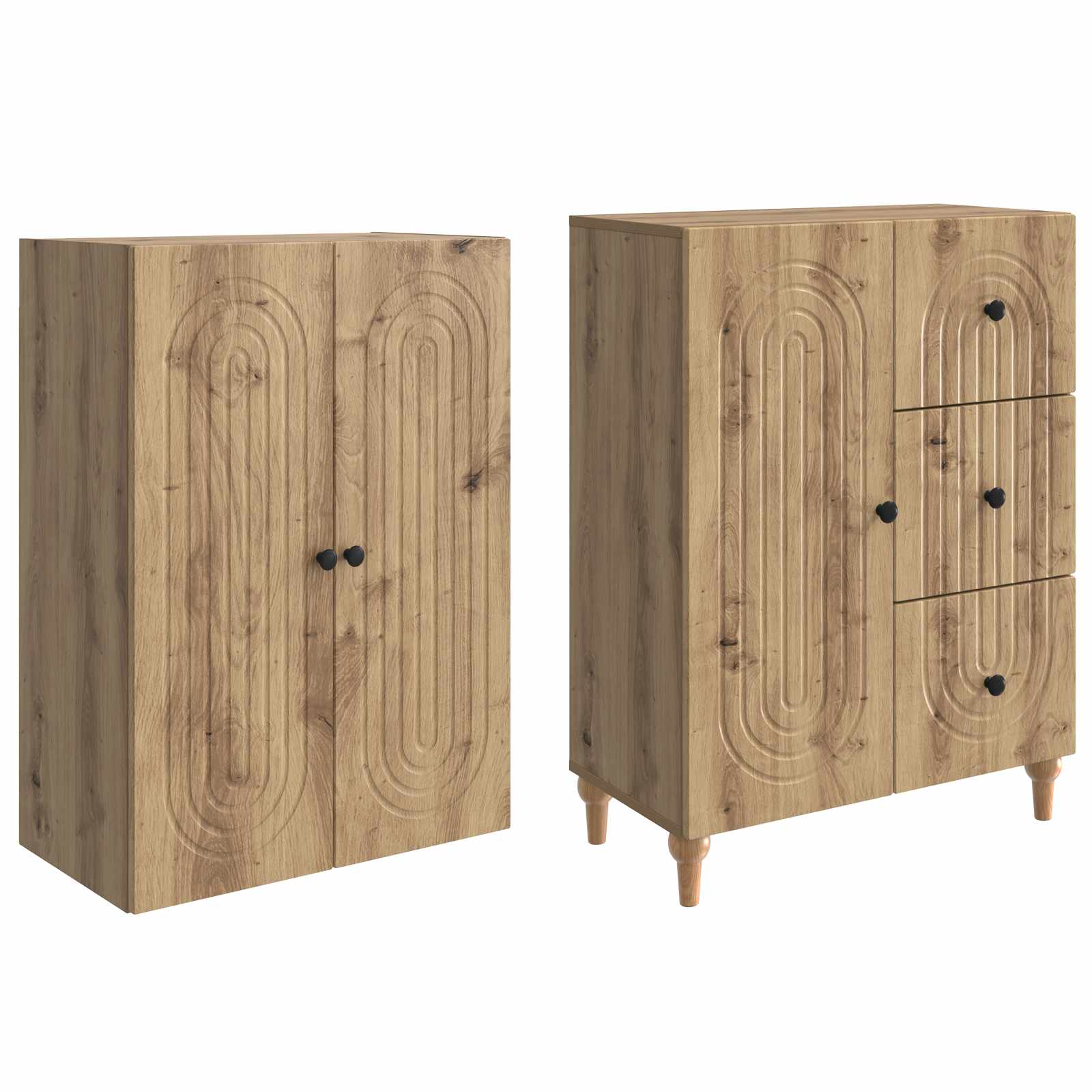 Σέτ Ντουλαπιών 2 pcs 66 x 34,5 x 90 εκ Επεξεργασμένο Ξύλο - Pakobazaar