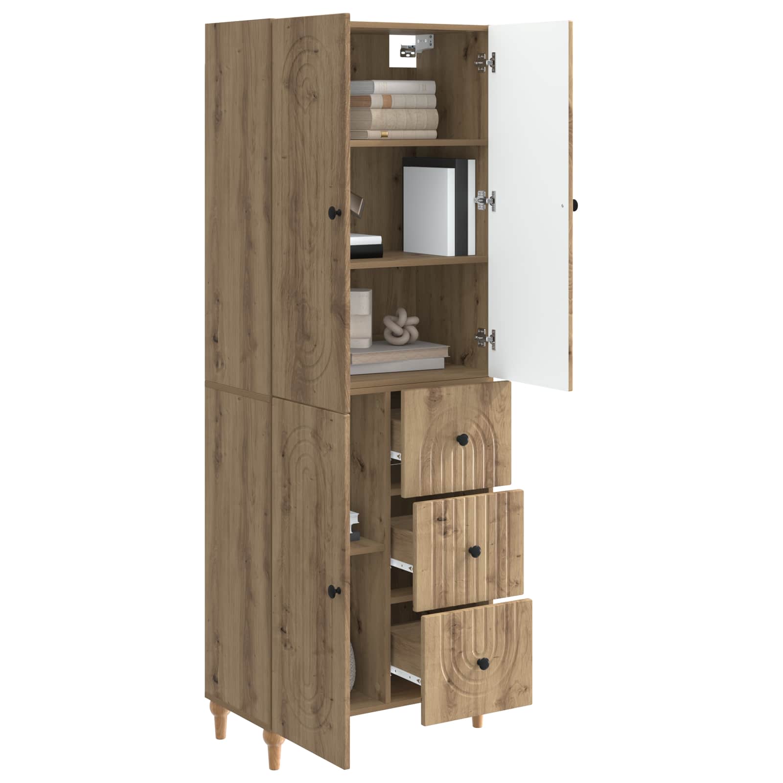Σέτ Ντουλαπιών 2 pcs 66 x 34,5 x 90 εκ Επεξεργασμένο Ξύλο - Pakobazaar