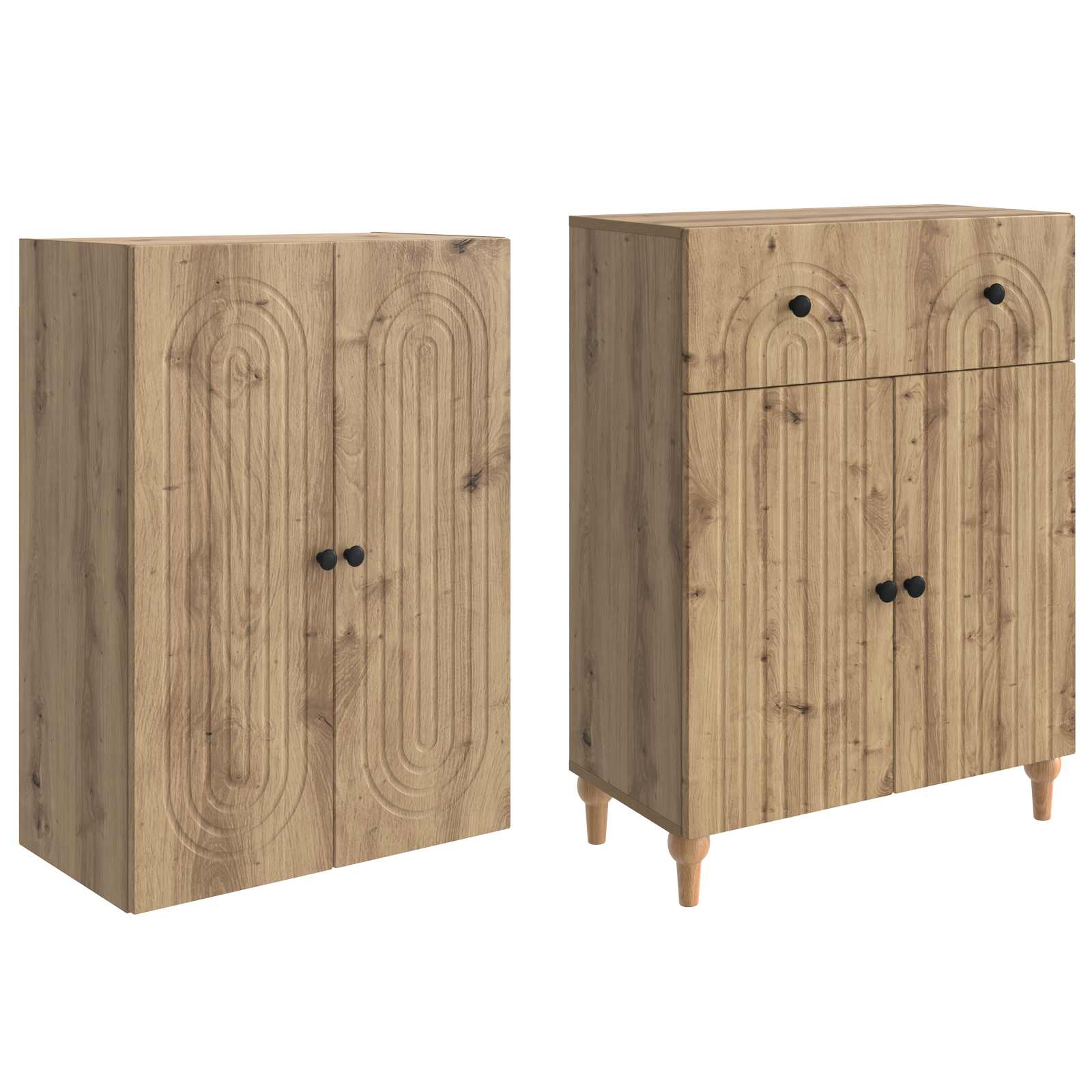 Σέτ Ντουλαπιών 2 pcs 66 x 34,5 x 90 εκ Επεξεργασμένο Ξύλο - Pakobazaar