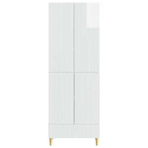 Σέτ Ντουλαπιών 2 pcs Γυαλιστερό Λευκό 66 x 34,5 x 95 εκ. - Pakobazaar