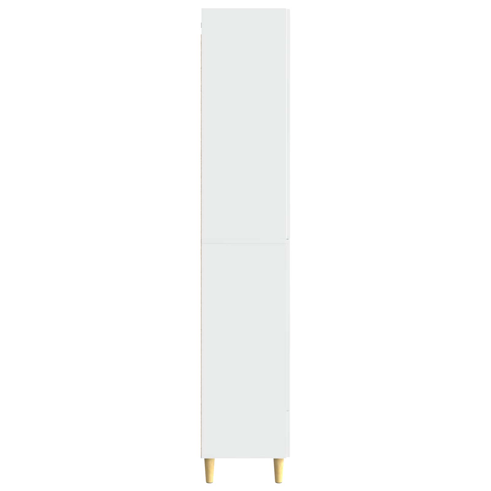 Σέτ Ντουλαπιών 2 pcs Γυαλιστερό Λευκό 66 x 34,5 x 95 εκ. - Pakobazaar