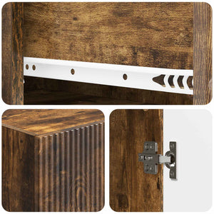 Σέτ Ντουλαπιών 2 pcs Καπνισμένο Ξύλο Δρυός 66 x 34,5 x 95 εκ. - Pakobazaar