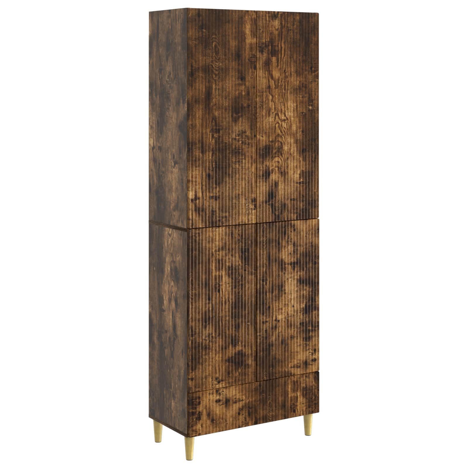 Σέτ Ντουλαπιών 2 pcs Καπνισμένο Ξύλο Δρυός 66 x 34,5 x 95 εκ. - Pakobazaar