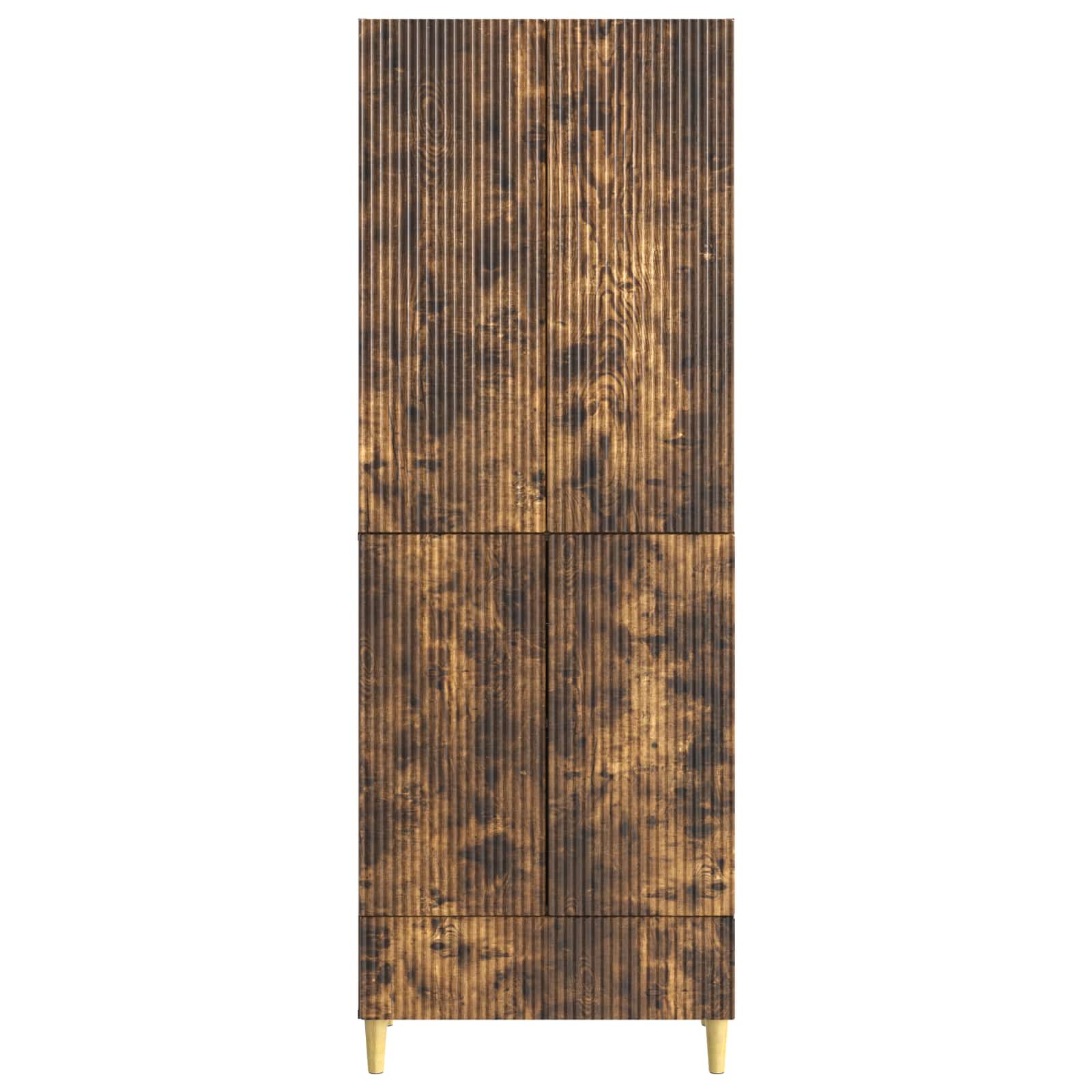 Σέτ Ντουλαπιών 2 pcs Καπνισμένο Ξύλο Δρυός 66 x 34,5 x 95 εκ. - Pakobazaar