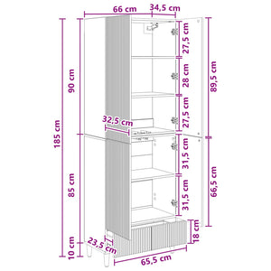 Σέτ Ντουλαπιών 2 pcs 66 x 34,5 x 95 εκ. Επεξεργασμένο Ξύλο - Pakobazaar