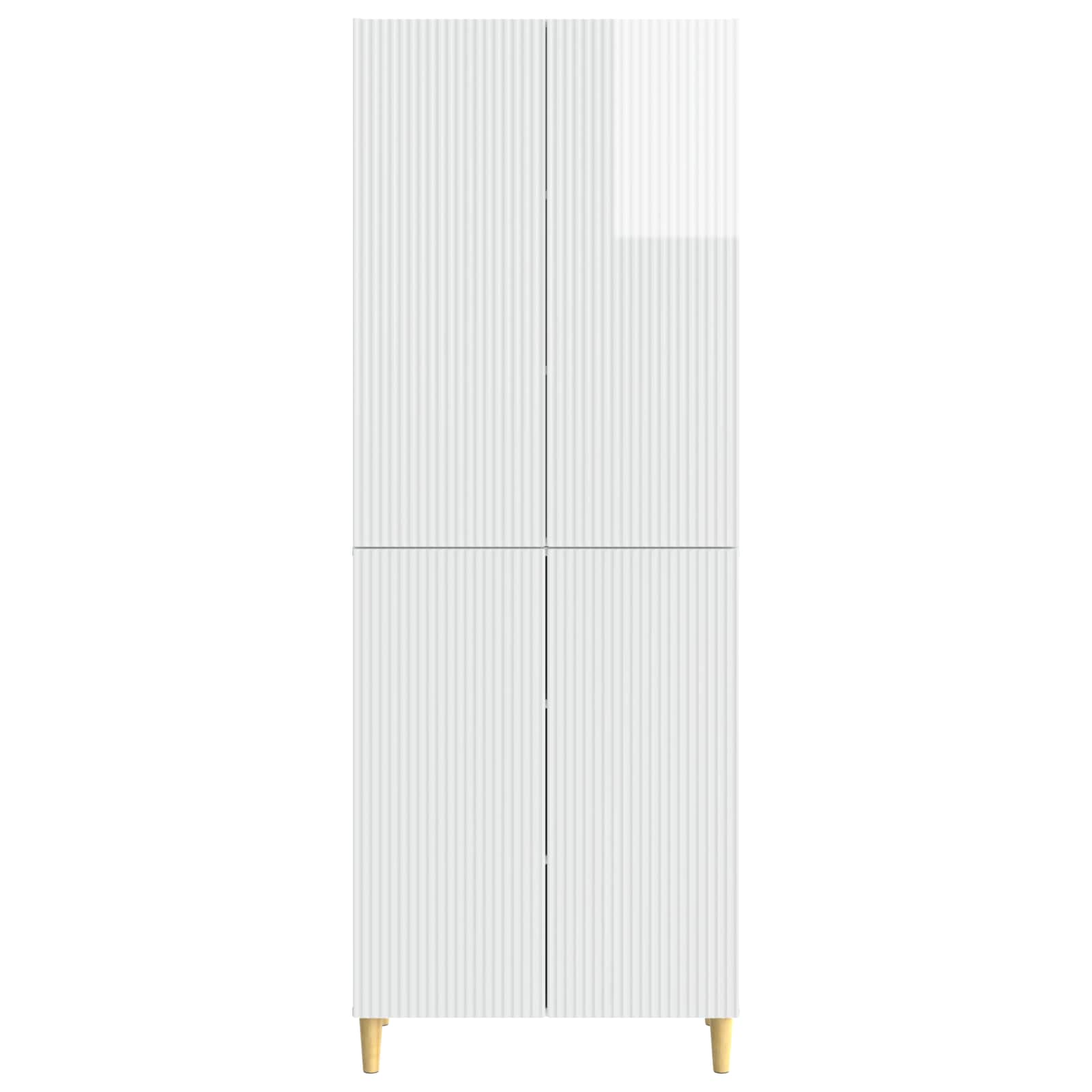 Σέτ Ντουλαπιών 2 pcs Γυαλιστερό Λευκό 66 x 34,5 x 90 εκ - Pakobazaar