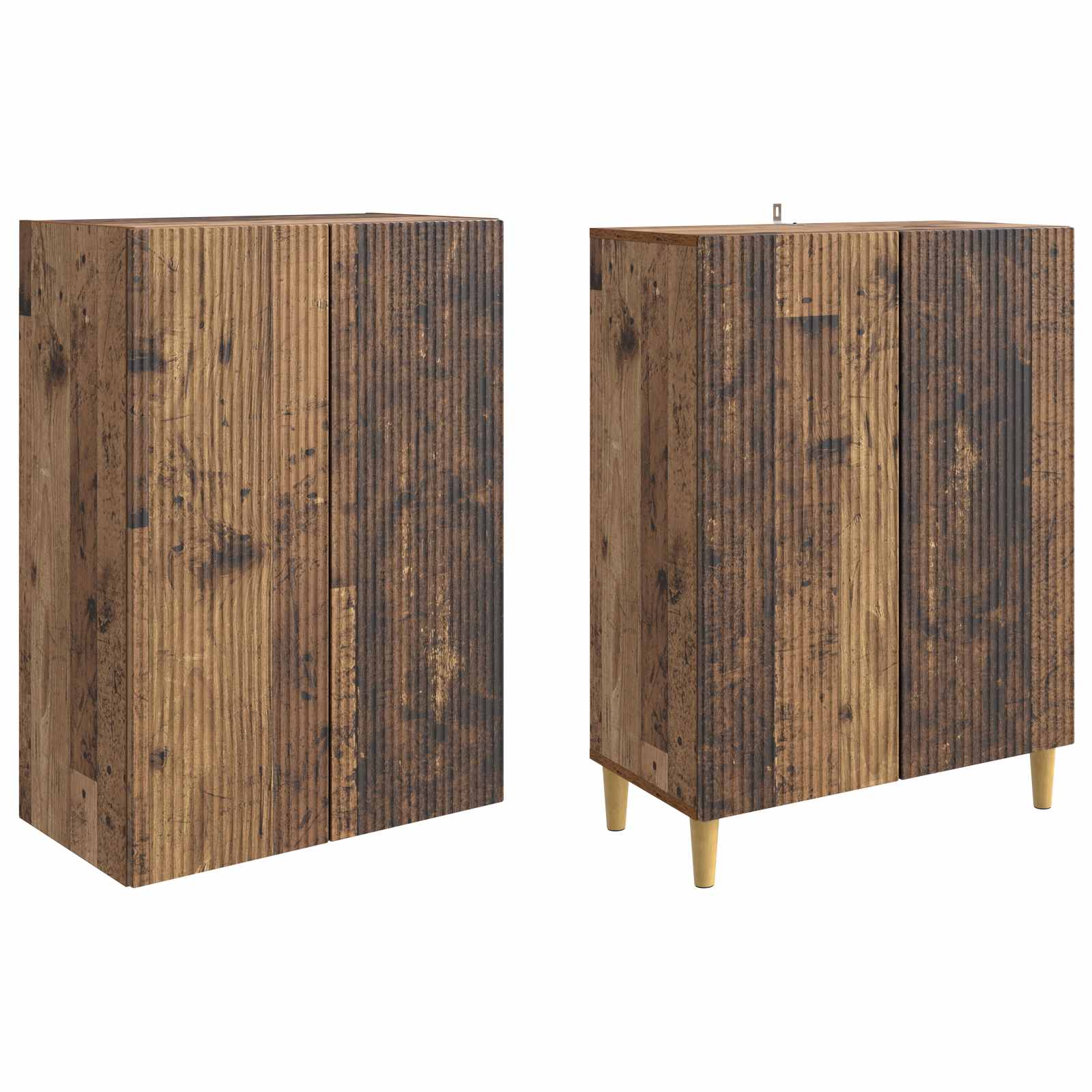 Σέτ Ντουλαπιών 2 pcs Παλαιωμένο ξύλο 66 x 34,5 x 90 εκ - Pakobazaar