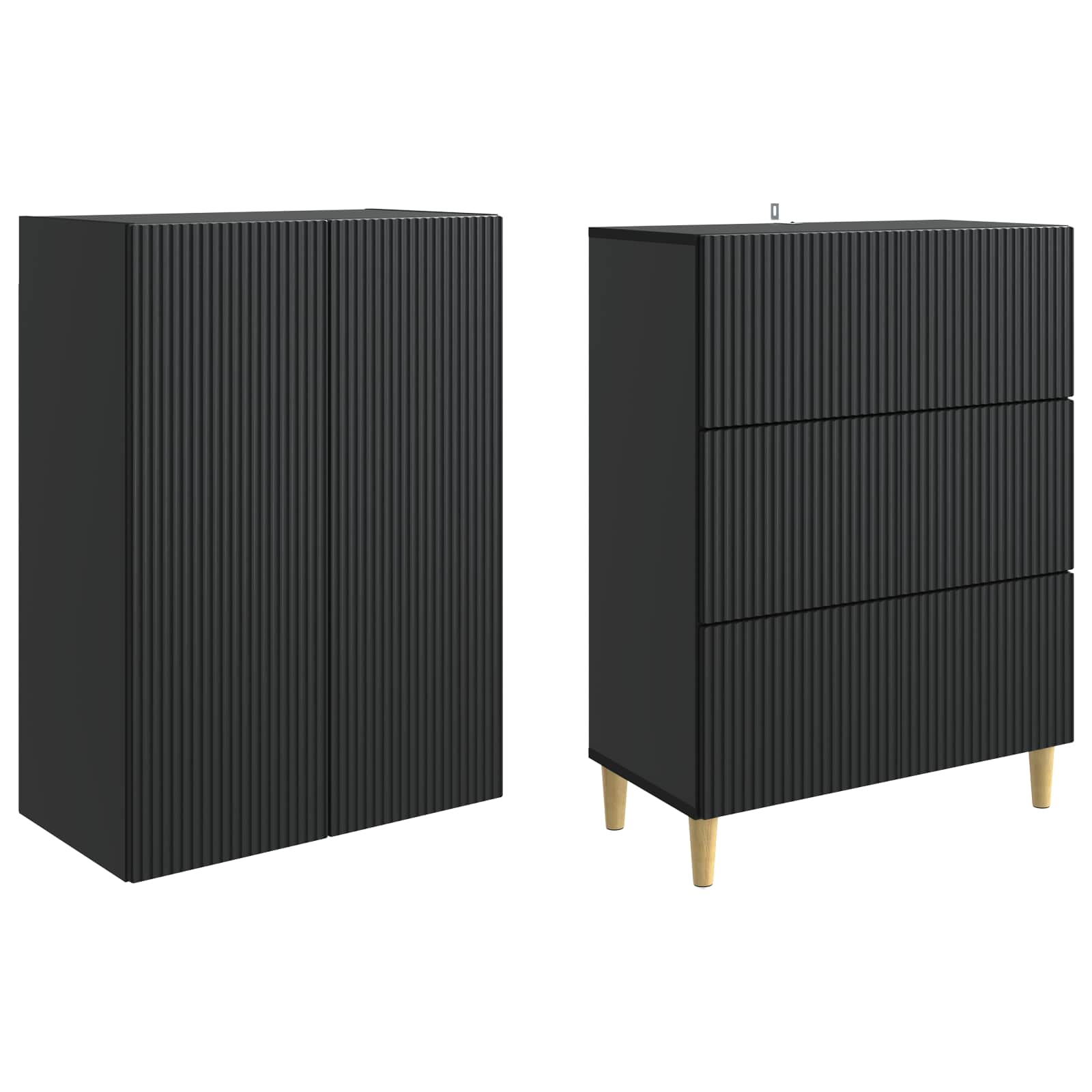 Σέτ Ντουλαπιών 2 pcs 66 x 34,5 x 90 εκ Επεξεργασμένο Ξύλο - Pakobazaar