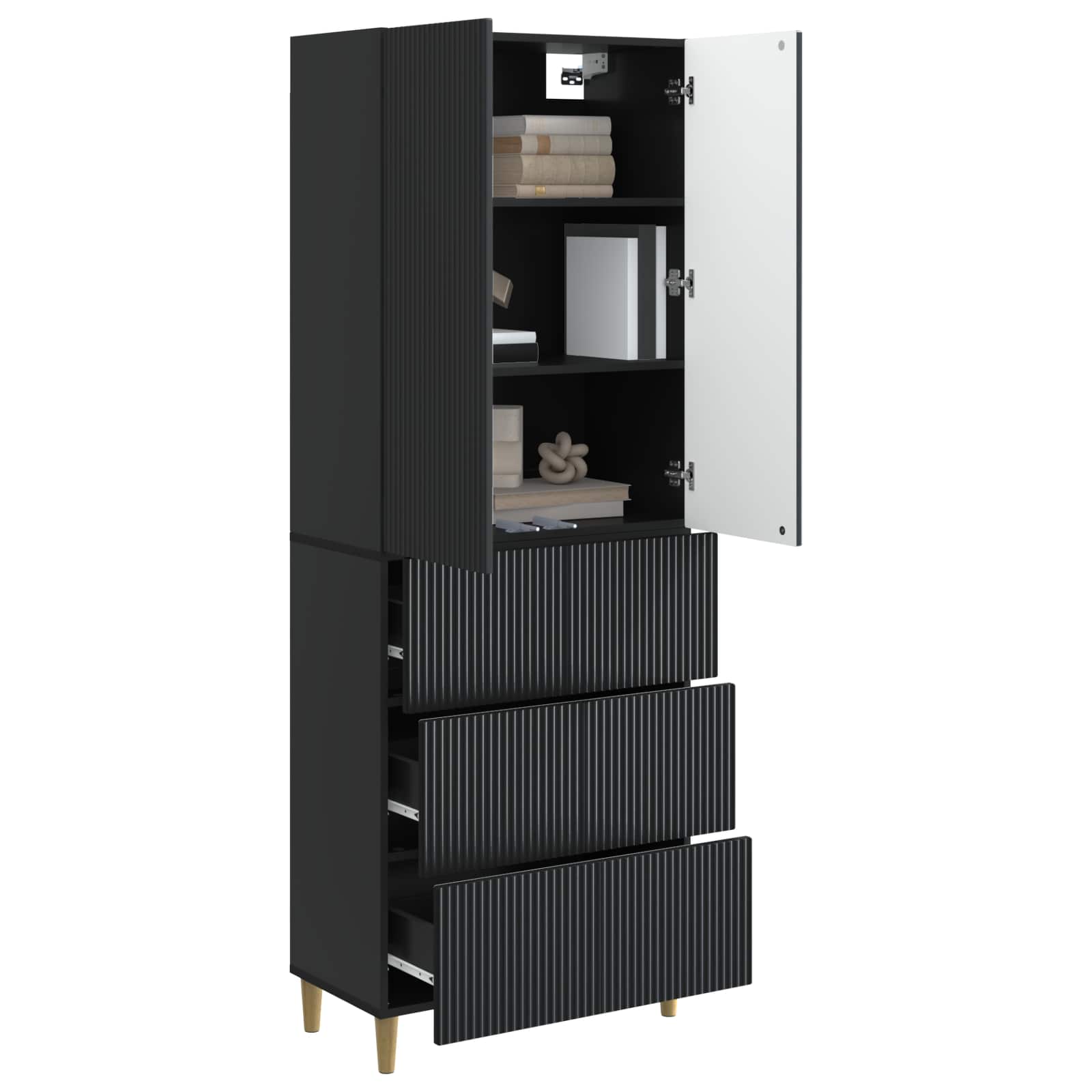 Σέτ Ντουλαπιών 2 pcs 66 x 34,5 x 90 εκ Επεξεργασμένο Ξύλο - Pakobazaar