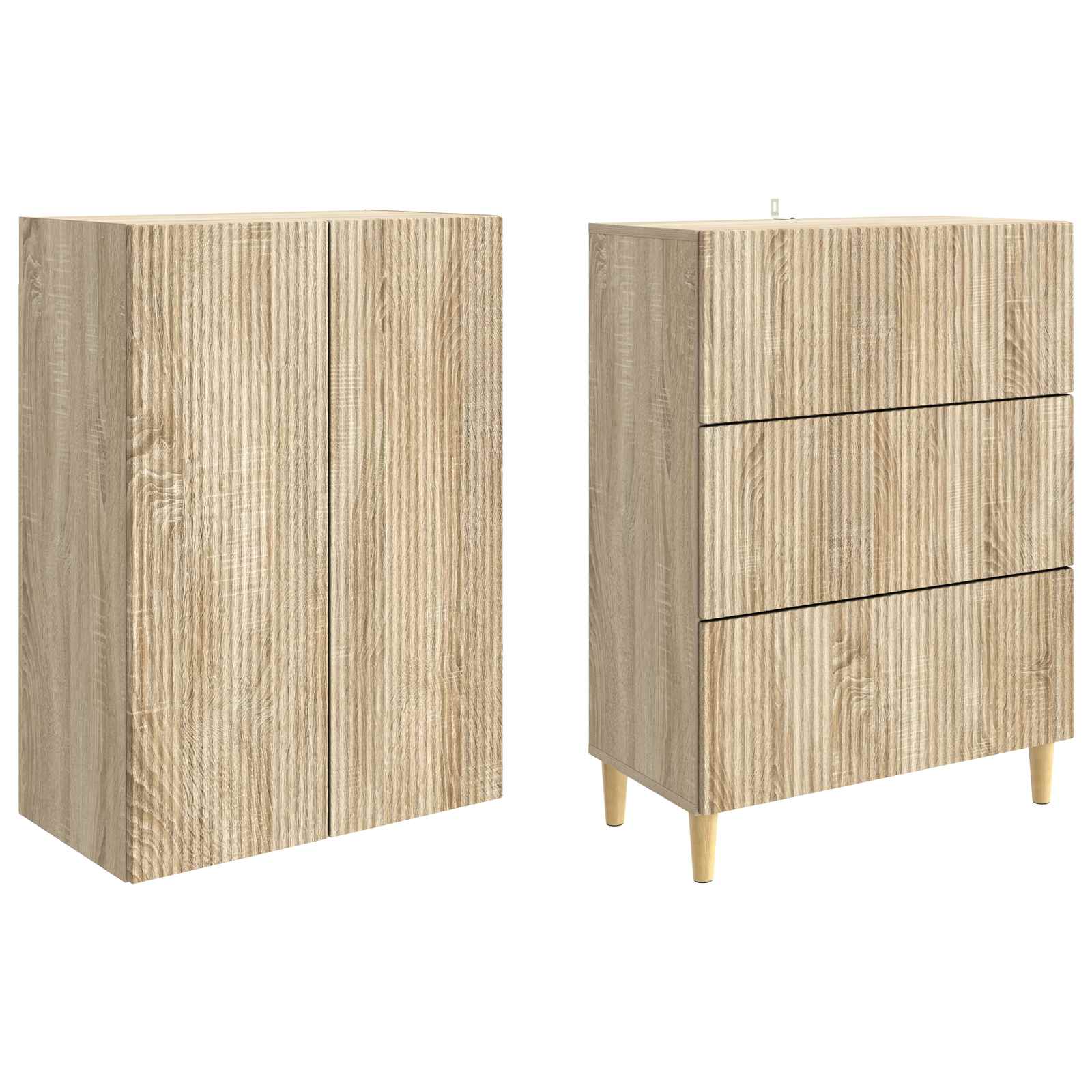 Σέτ Ντουλαπιών 2 pcs Sonoma Δρυς 66 x 34,5 x 90 εκ - Pakobazaar