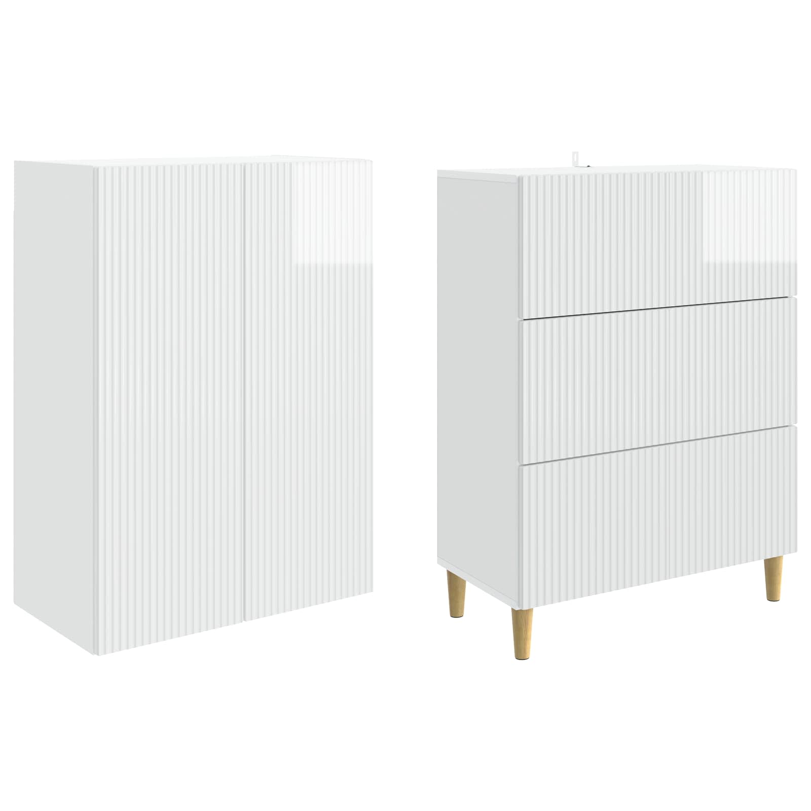 Σέτ Ντουλαπιών 2 pcs 66 x 34,5 x 90 εκ Επεξεργασμένο Ξύλο - Pakobazaar