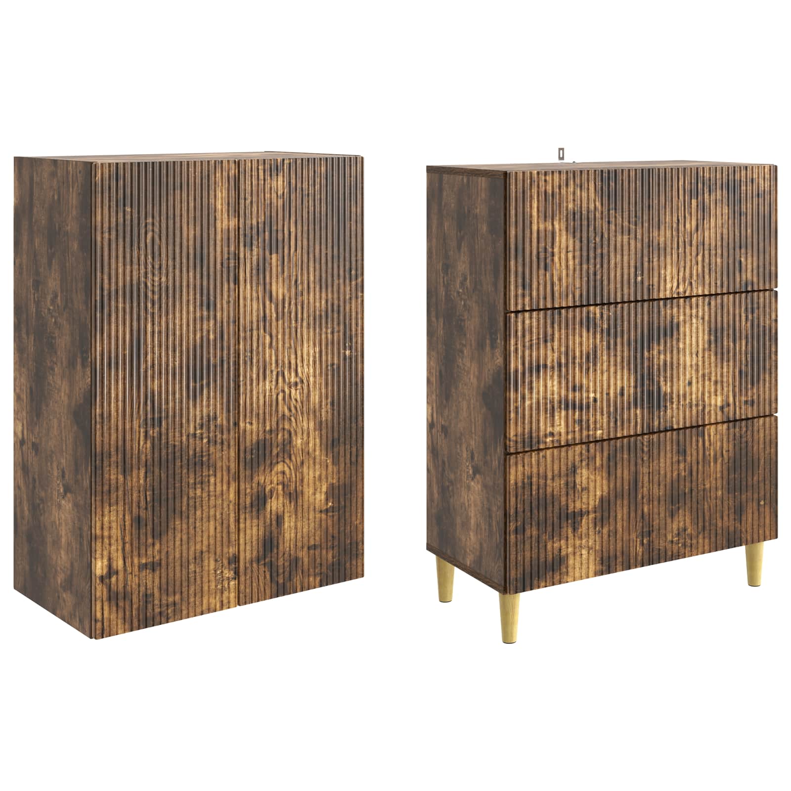 Σέτ Ντουλαπιών 2 pcs 66 x 34,5 x 90 εκ Επεξεργασμένο Ξύλο - Pakobazaar