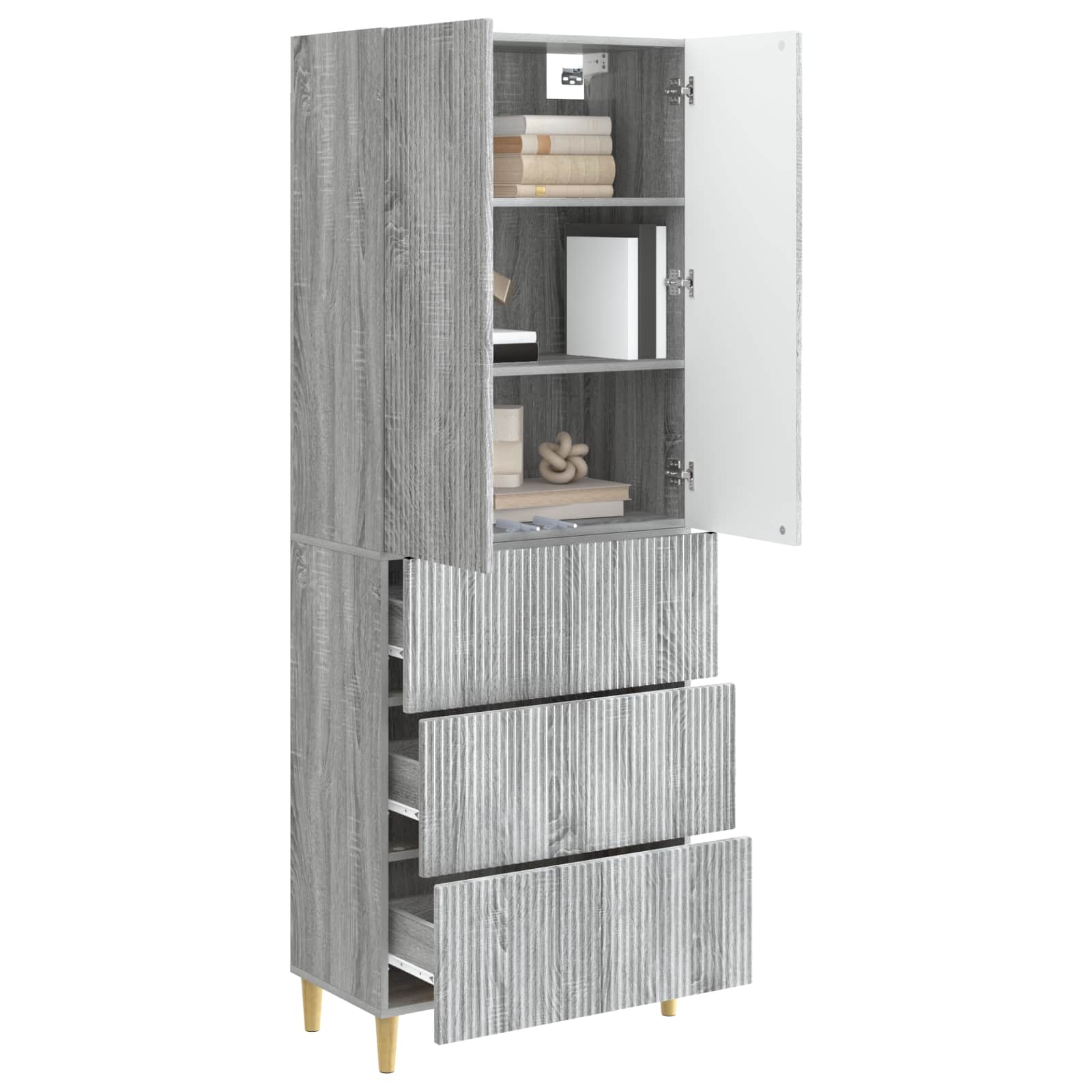 Σέτ Ντουλαπιών 2 pcs 66 x 34,5 x 90 εκ Επεξεργασμένο Ξύλο - Pakobazaar