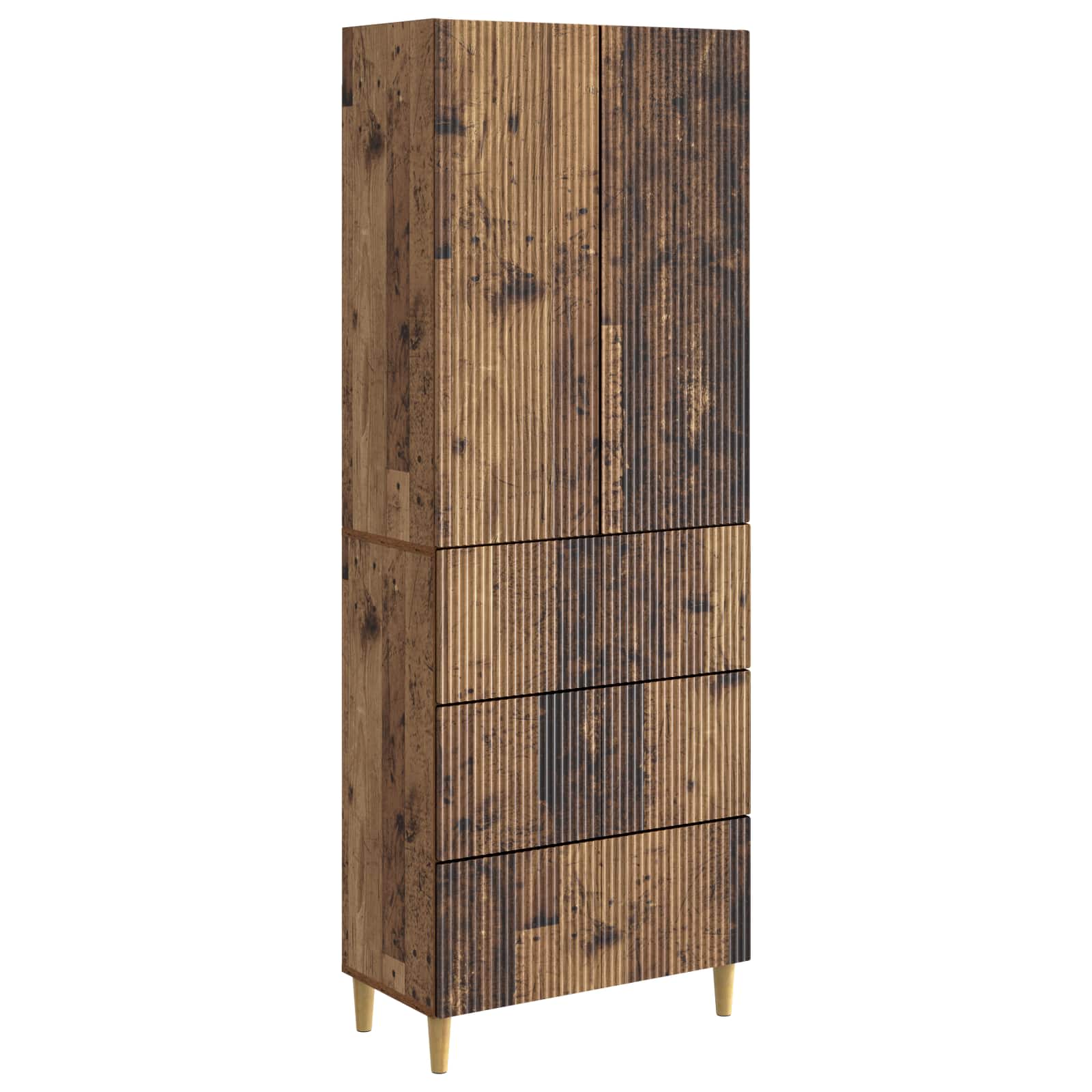 Σέτ Ντουλαπιών 2 pcs 66 x 34,5 x 90 εκ Επεξεργασμένο Ξύλο - Pakobazaar