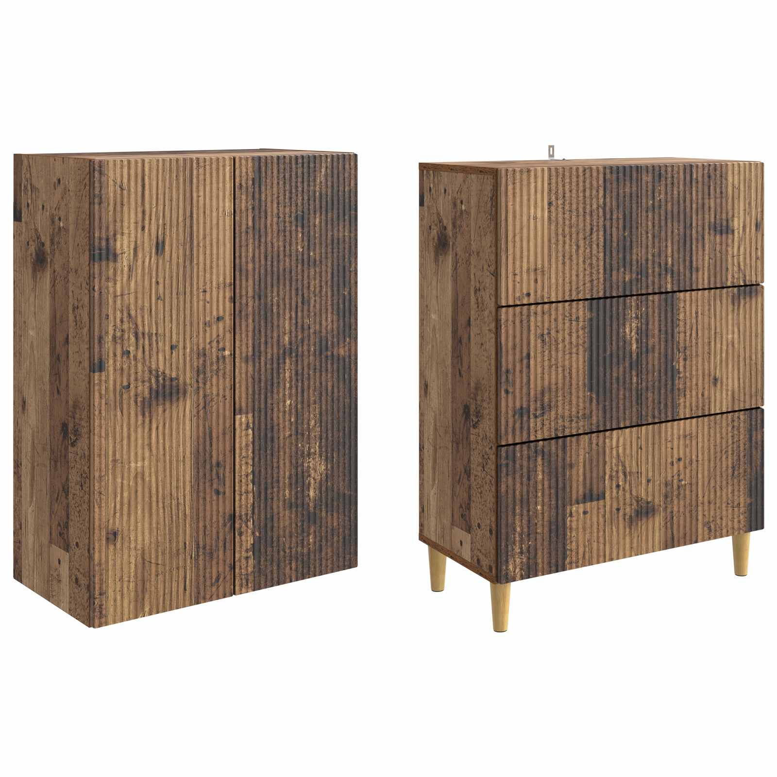 Σέτ Ντουλαπιών 2 pcs 66 x 34,5 x 90 εκ Επεξεργασμένο Ξύλο - Pakobazaar