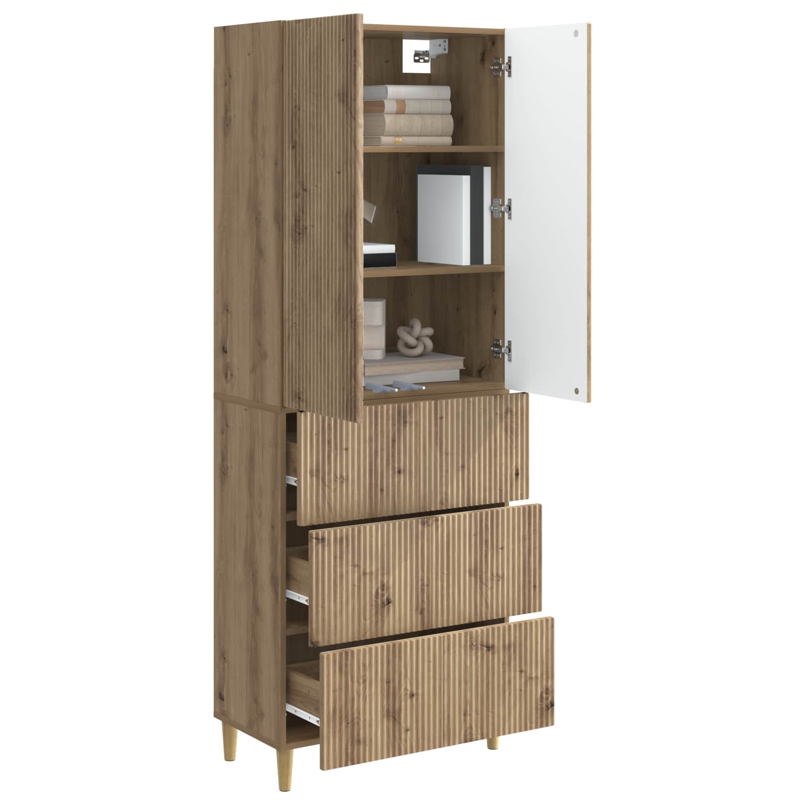 Σέτ Ντουλαπιών 2 pcs 66 x 34,5 x 90 εκ Επεξεργασμένο Ξύλο - Pakobazaar